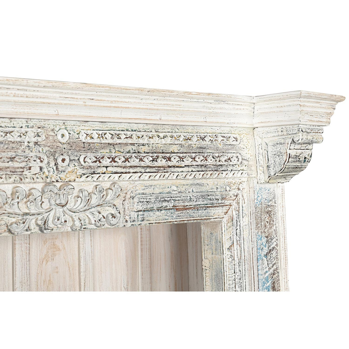 Ranch Style Antique Door Frame With Corbel Repurposed Solid Wood Bookcase