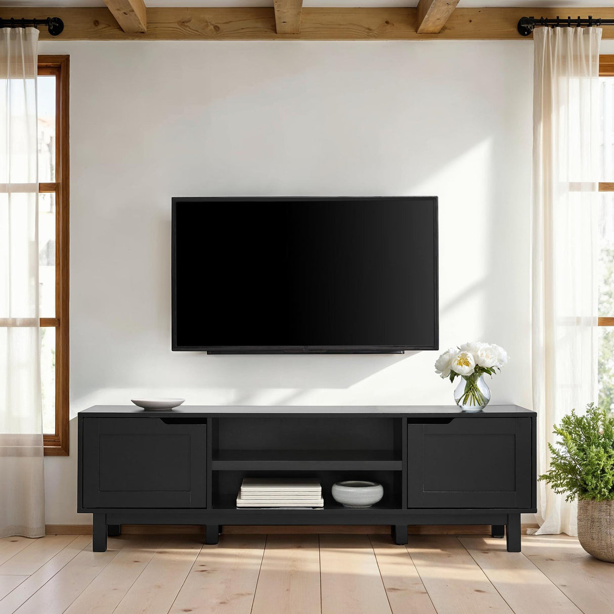Tromso Modern 2-Door TV Stand for TVs up to 65”