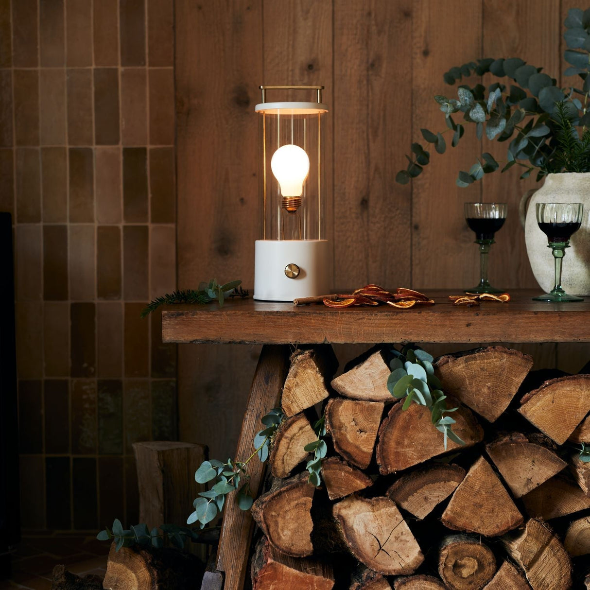 The Muse 1.0 Portable Lamp in Candlenut White