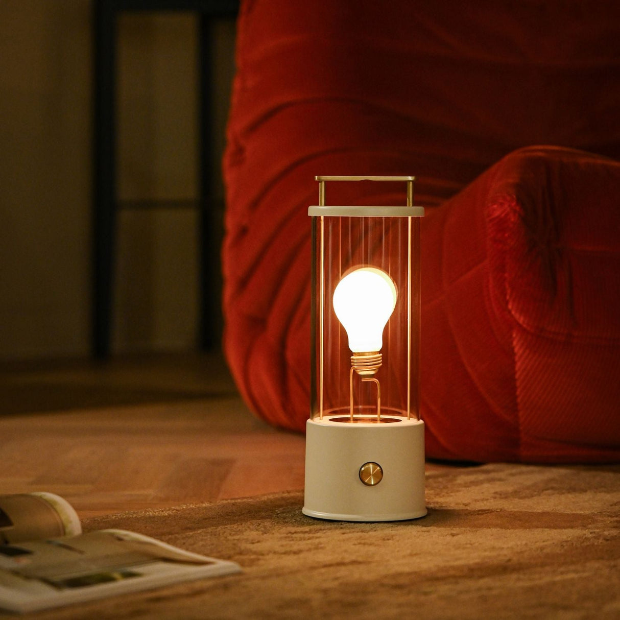 The Muse 1.0 Portable Lamp in Candlenut White