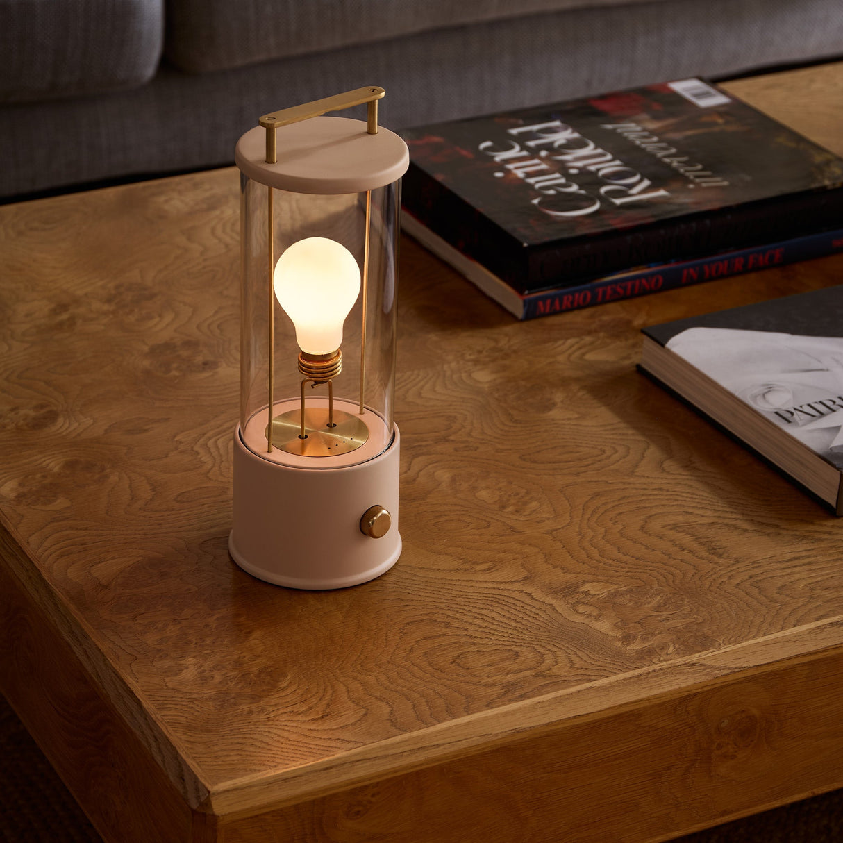 The Muse 1.0 Portable Lamp in Setting Plaster Pink
