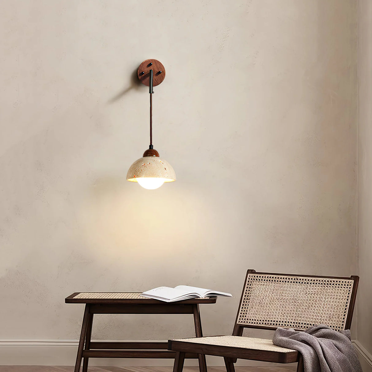Tia Travertine Wall Lamp