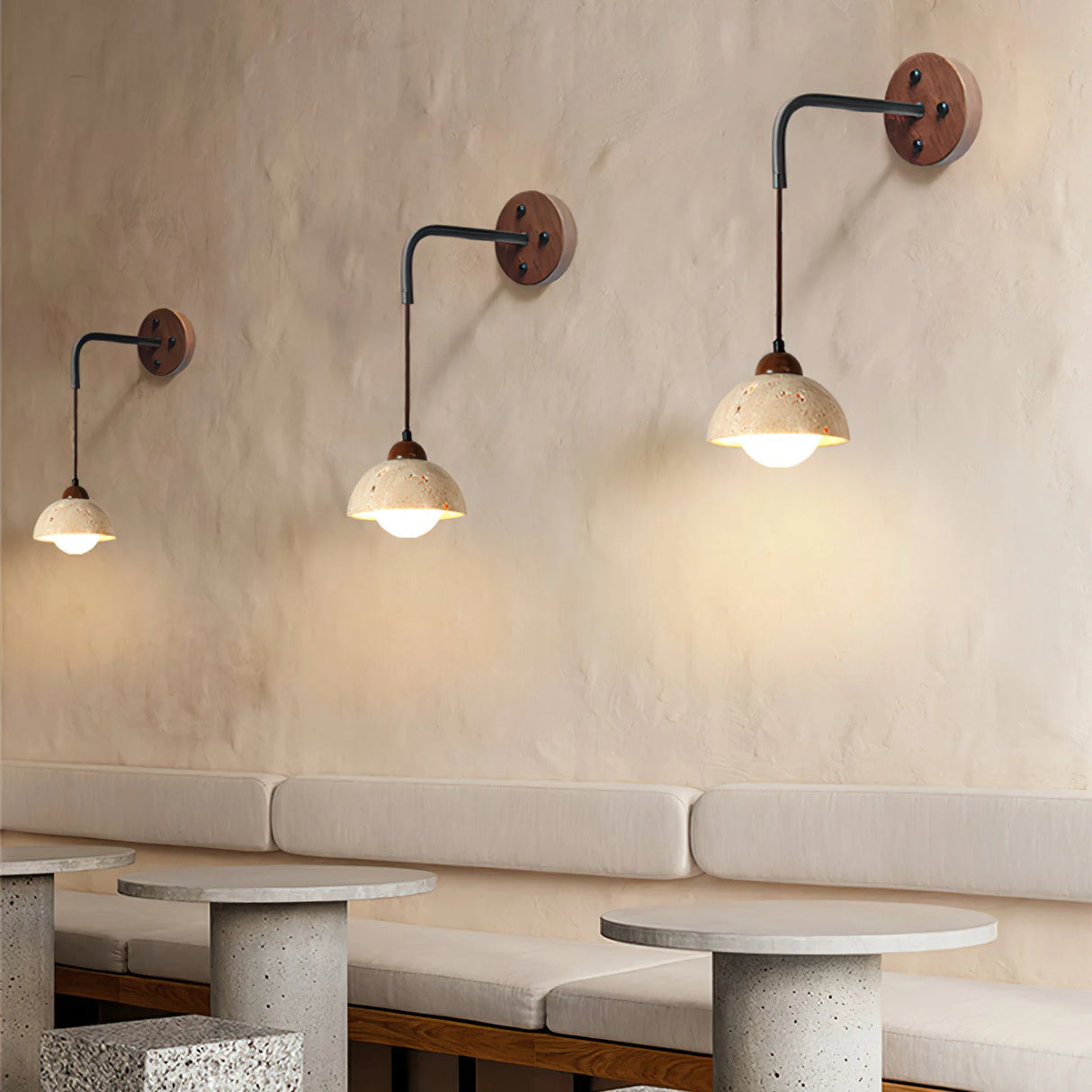 Tia Travertine Wall Lamp
