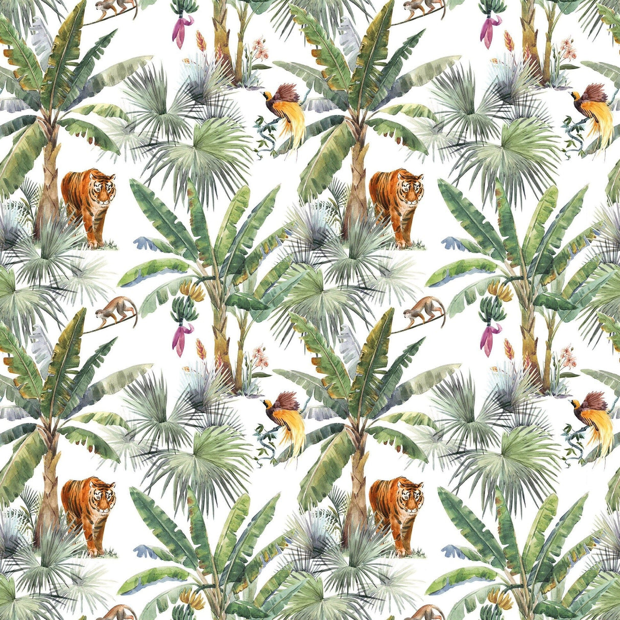Tigers Pattern Print Peel and Stick Wallpaper