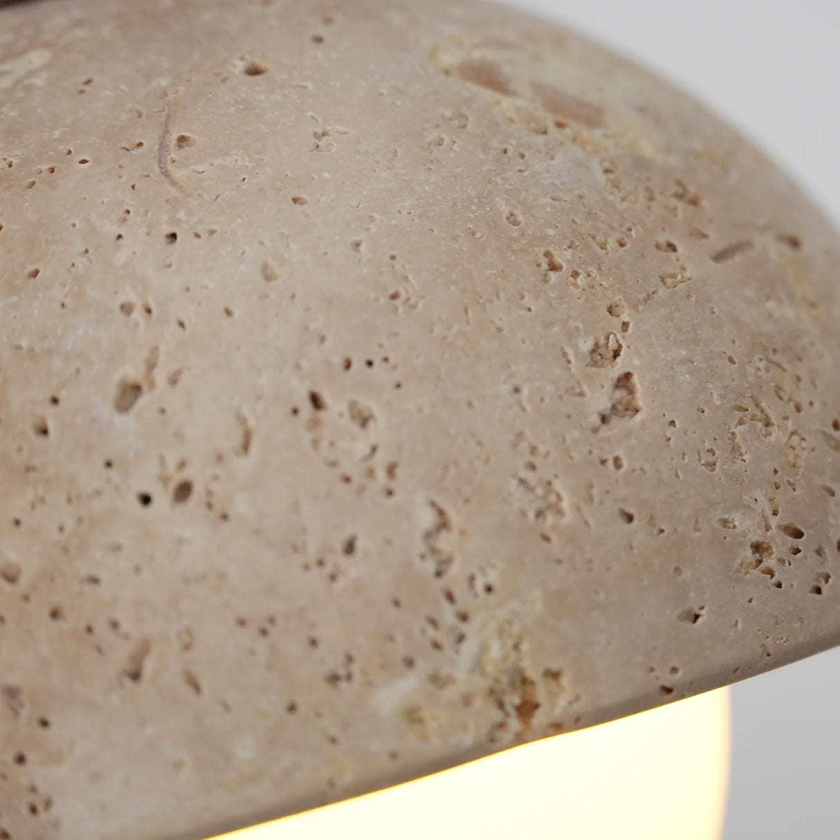 Travertine Glass Semicircle Pendant Light