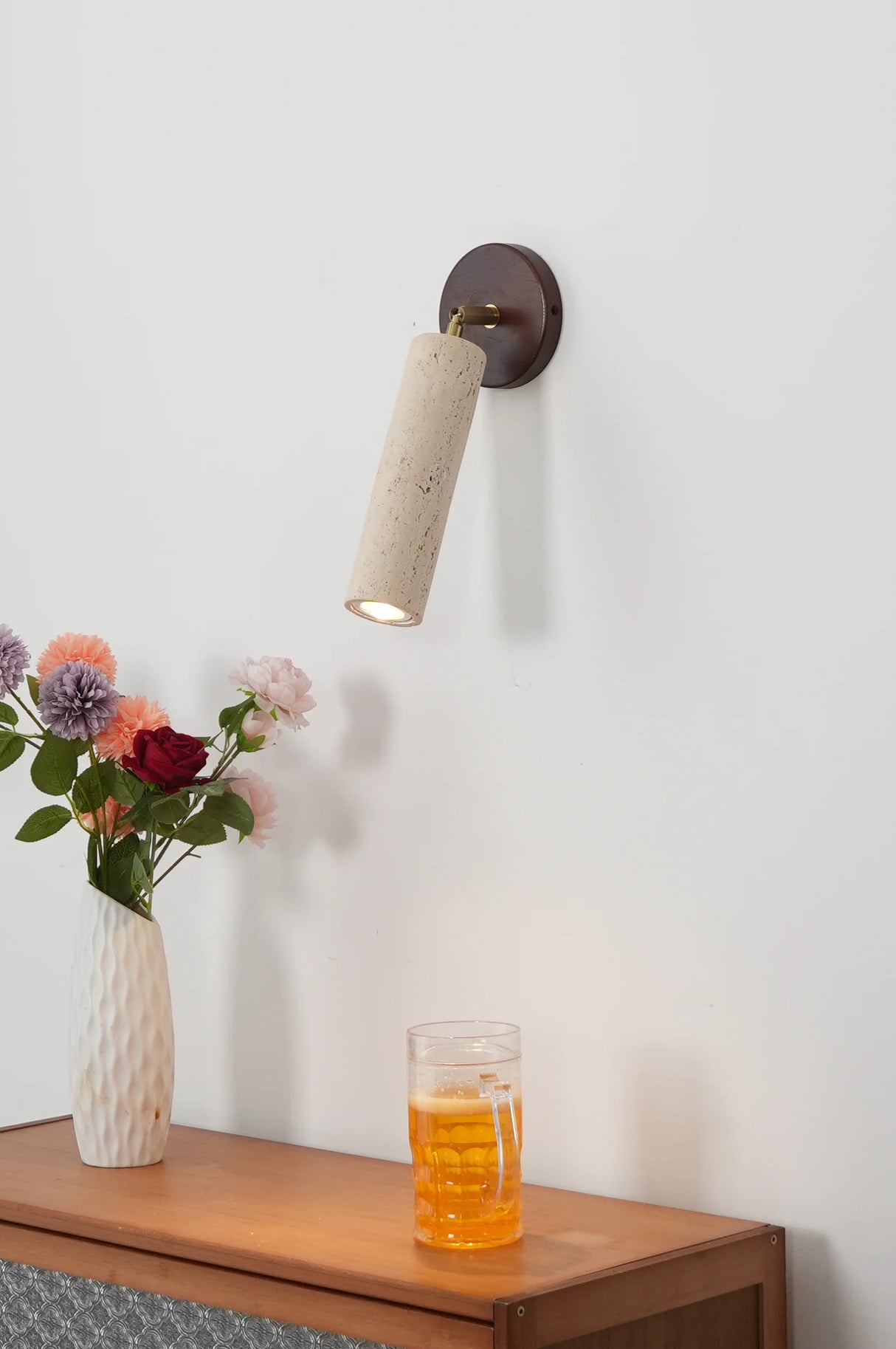 Travertine Mireille Wall Lamp