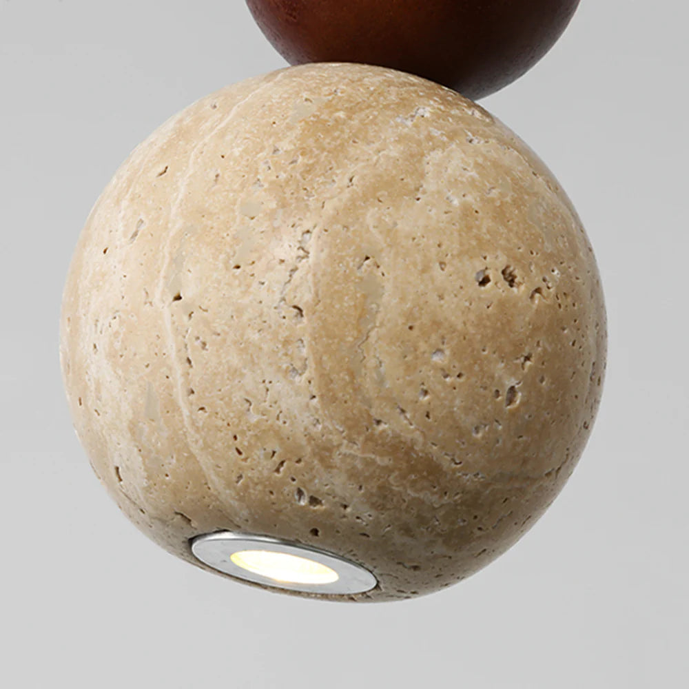 Travertine Round Single Head Pendant Lamp