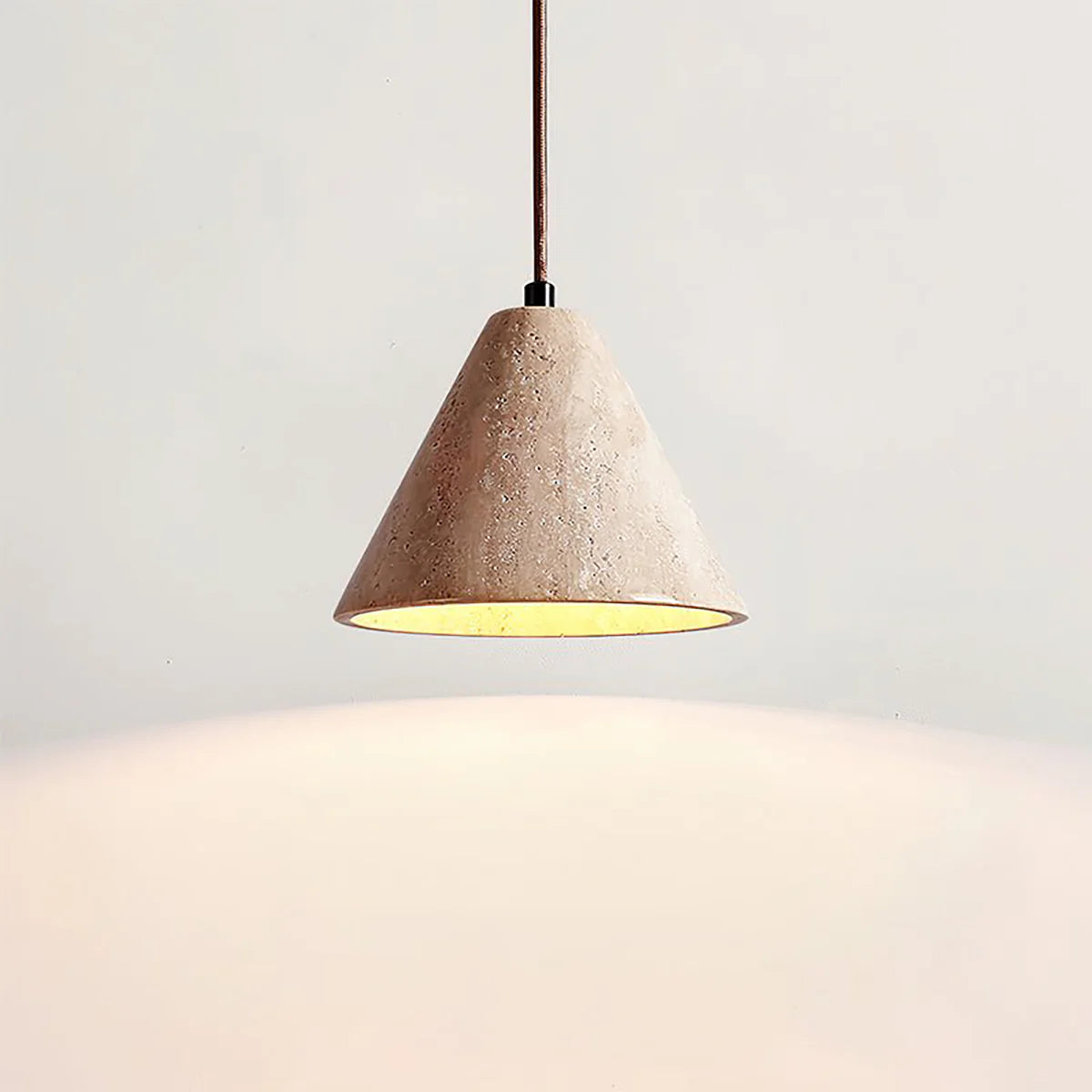 Travertine Terra Halo Pendant Light
