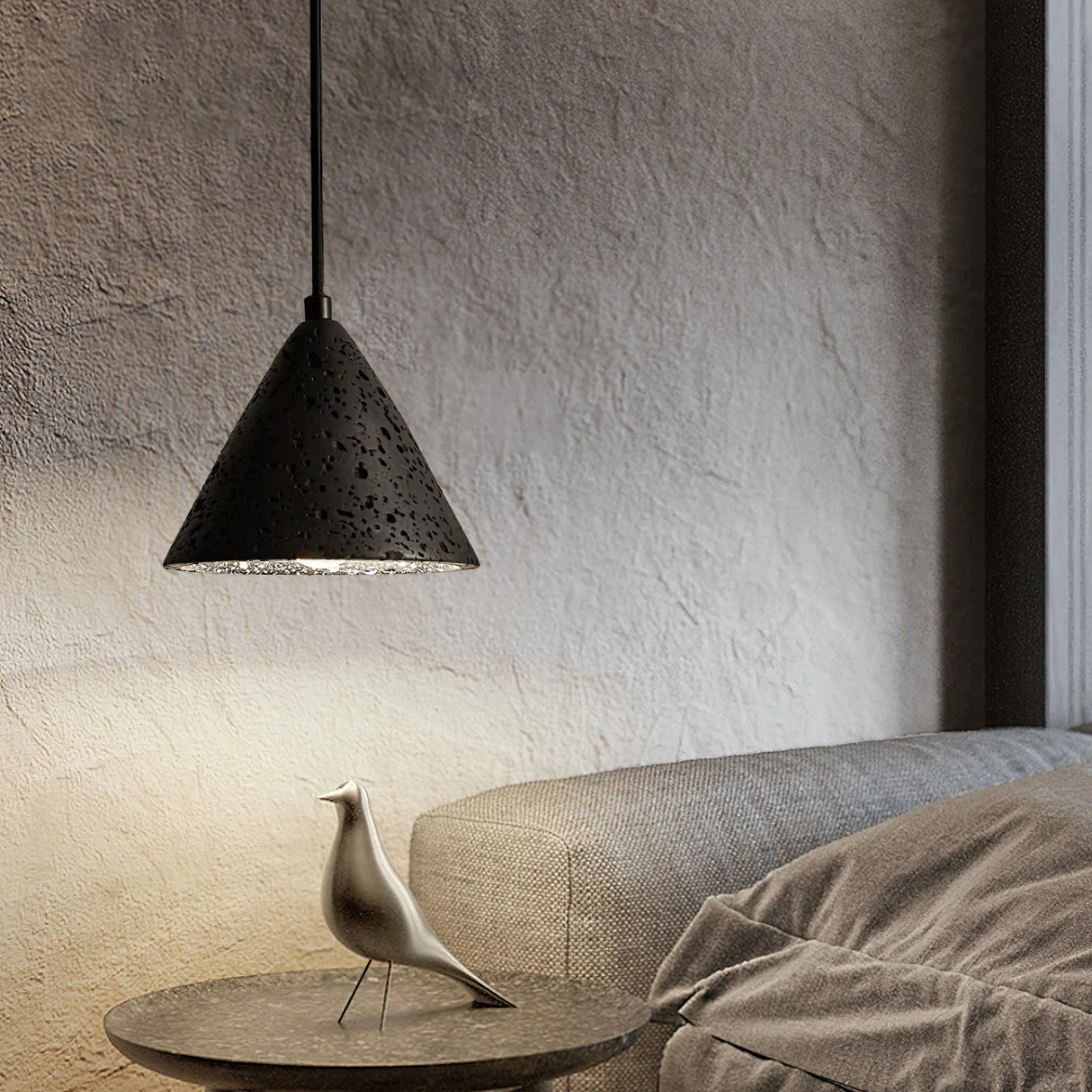 Travertine Terra Halo Pendant Light