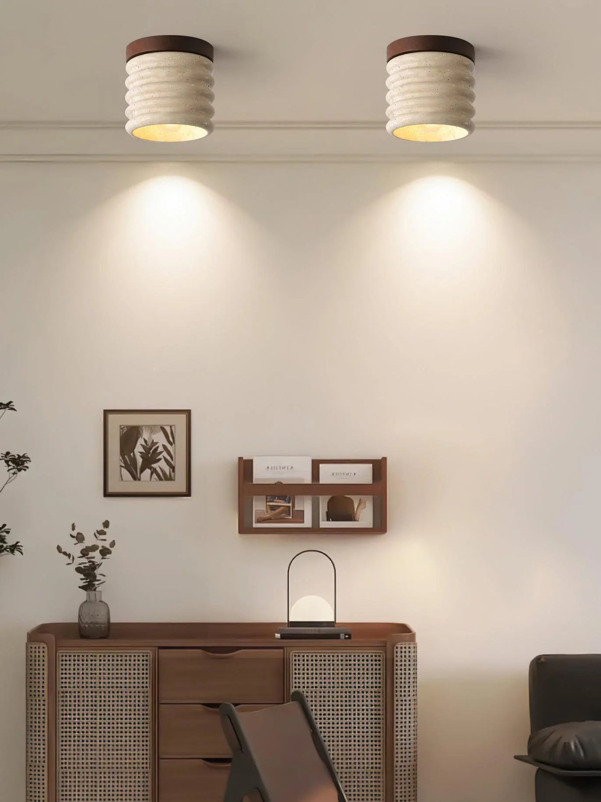 Travertine Vaarnii Ceiling Lamp