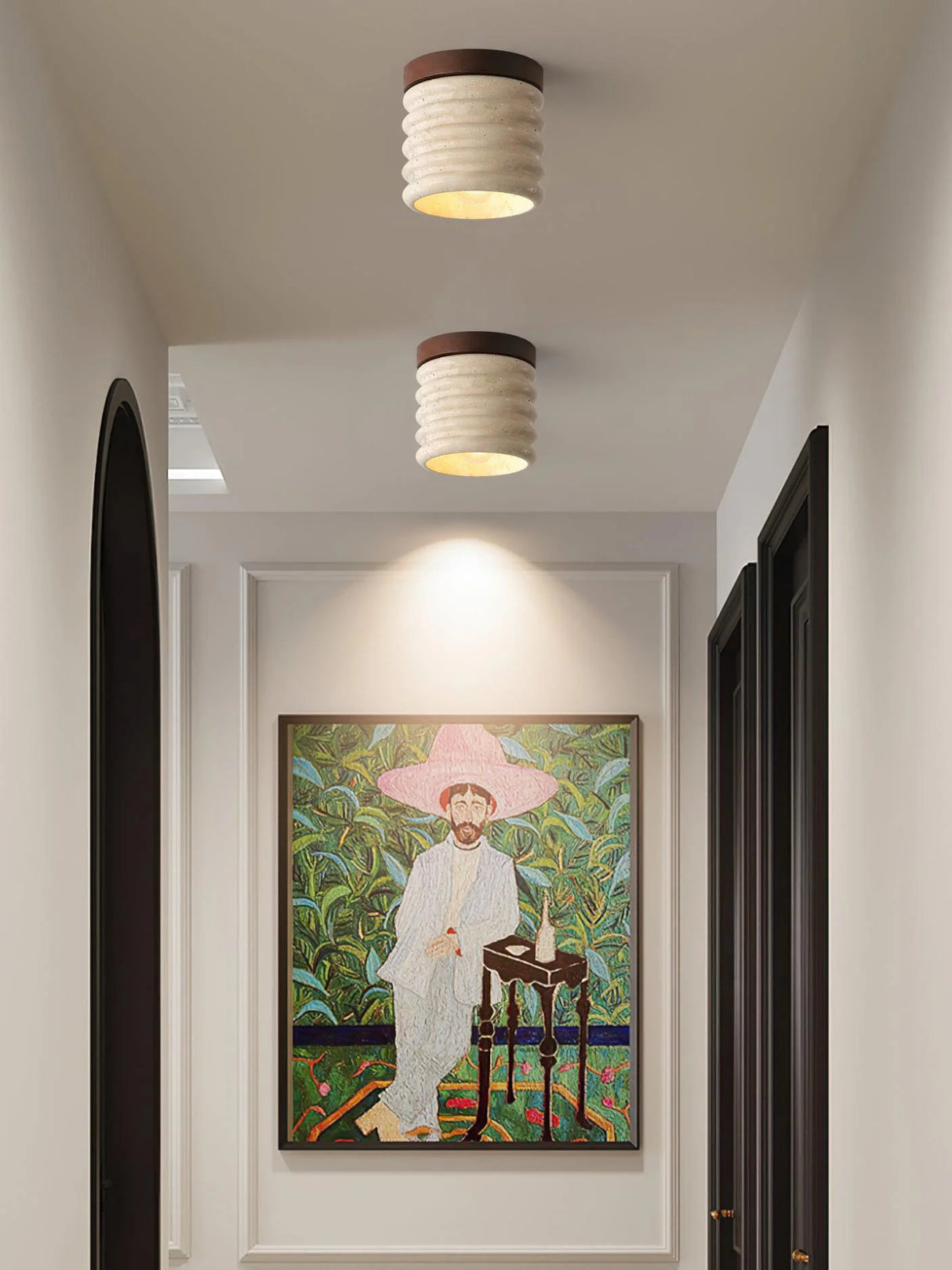 Travertine Vaarnii Ceiling Lamp