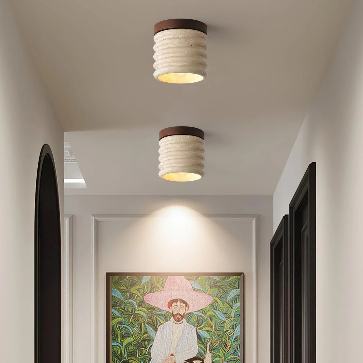 Travertine Vaarnii Ceiling Lamp