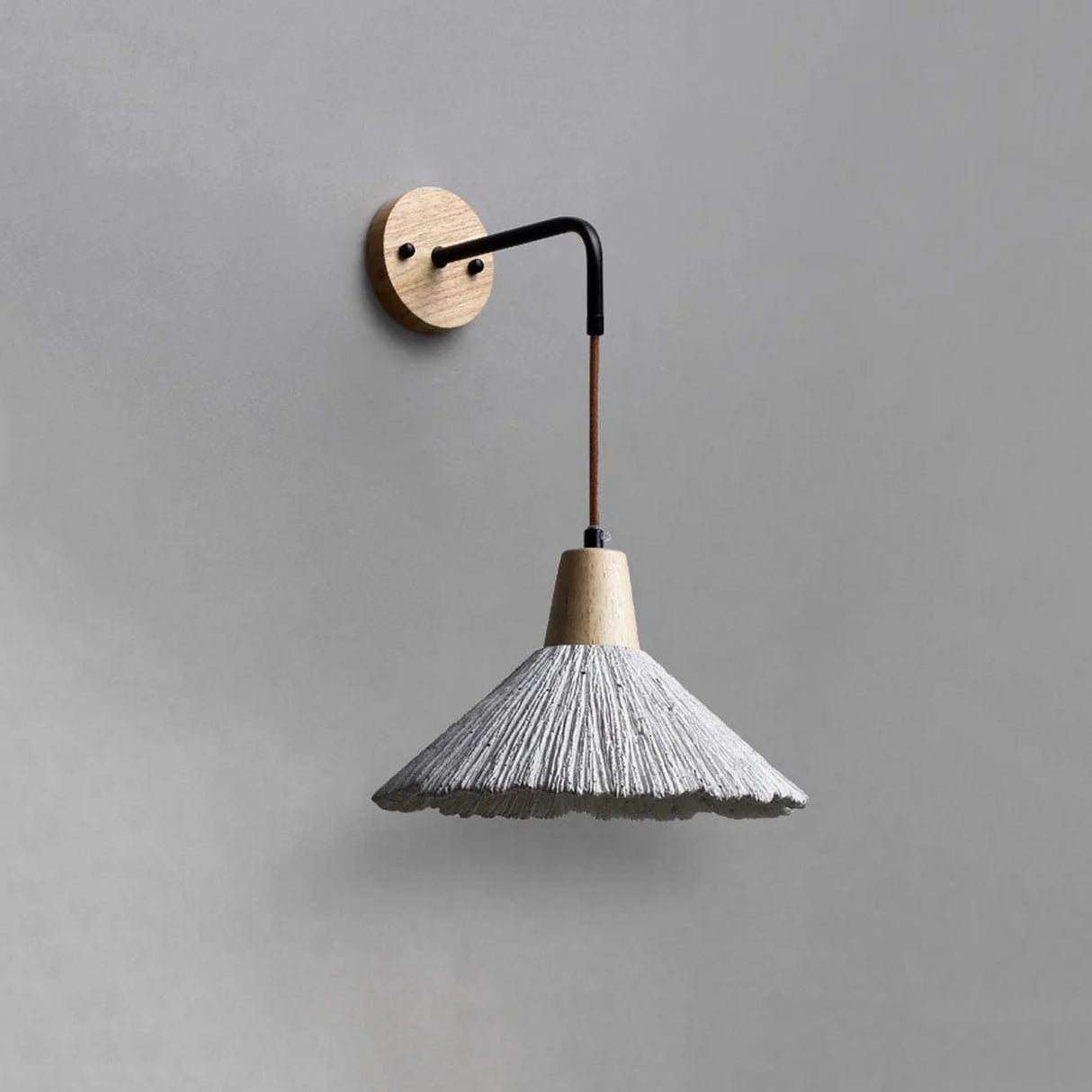 Cement Vintage Wood Wall Lamp