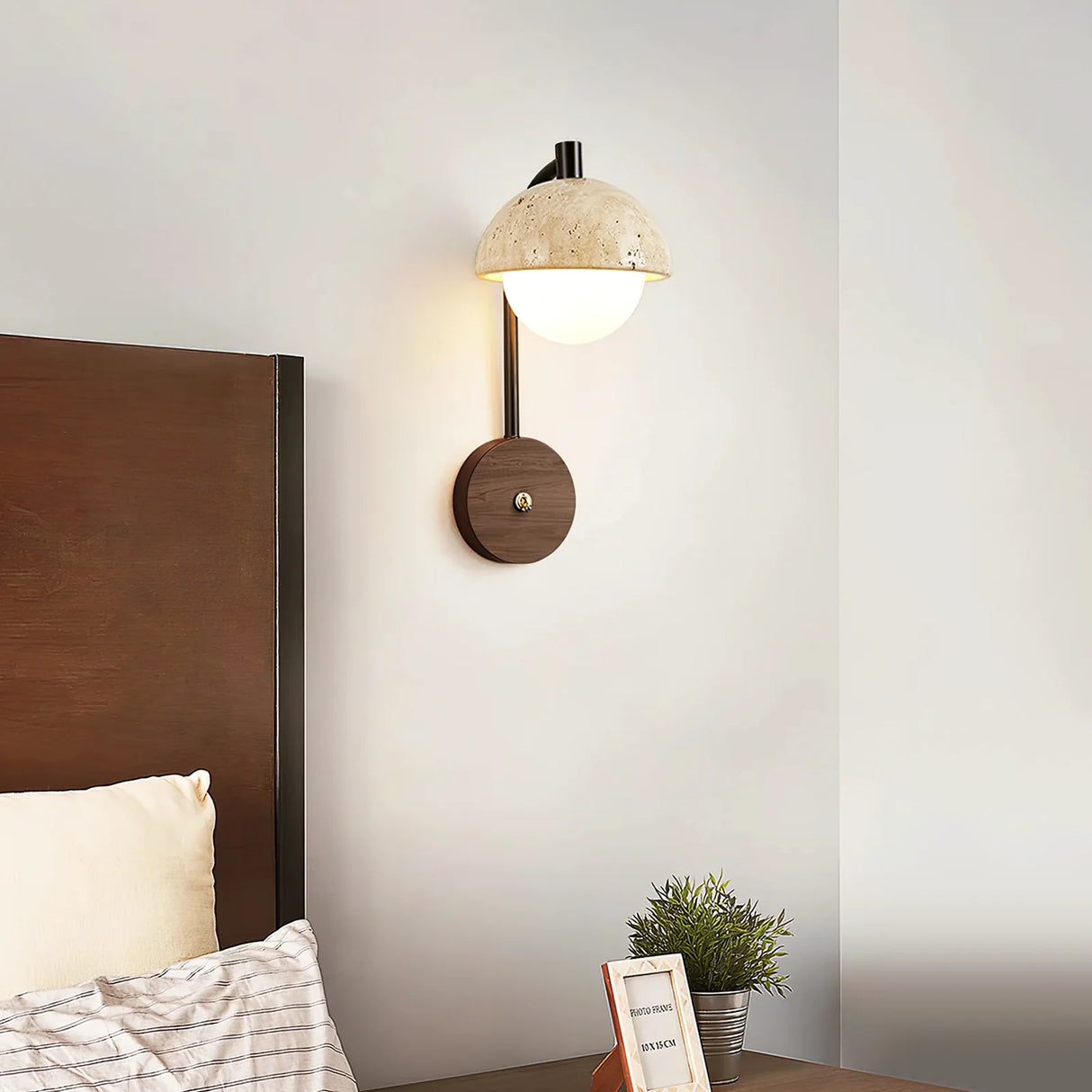 Travertine Wella Wall Lamp