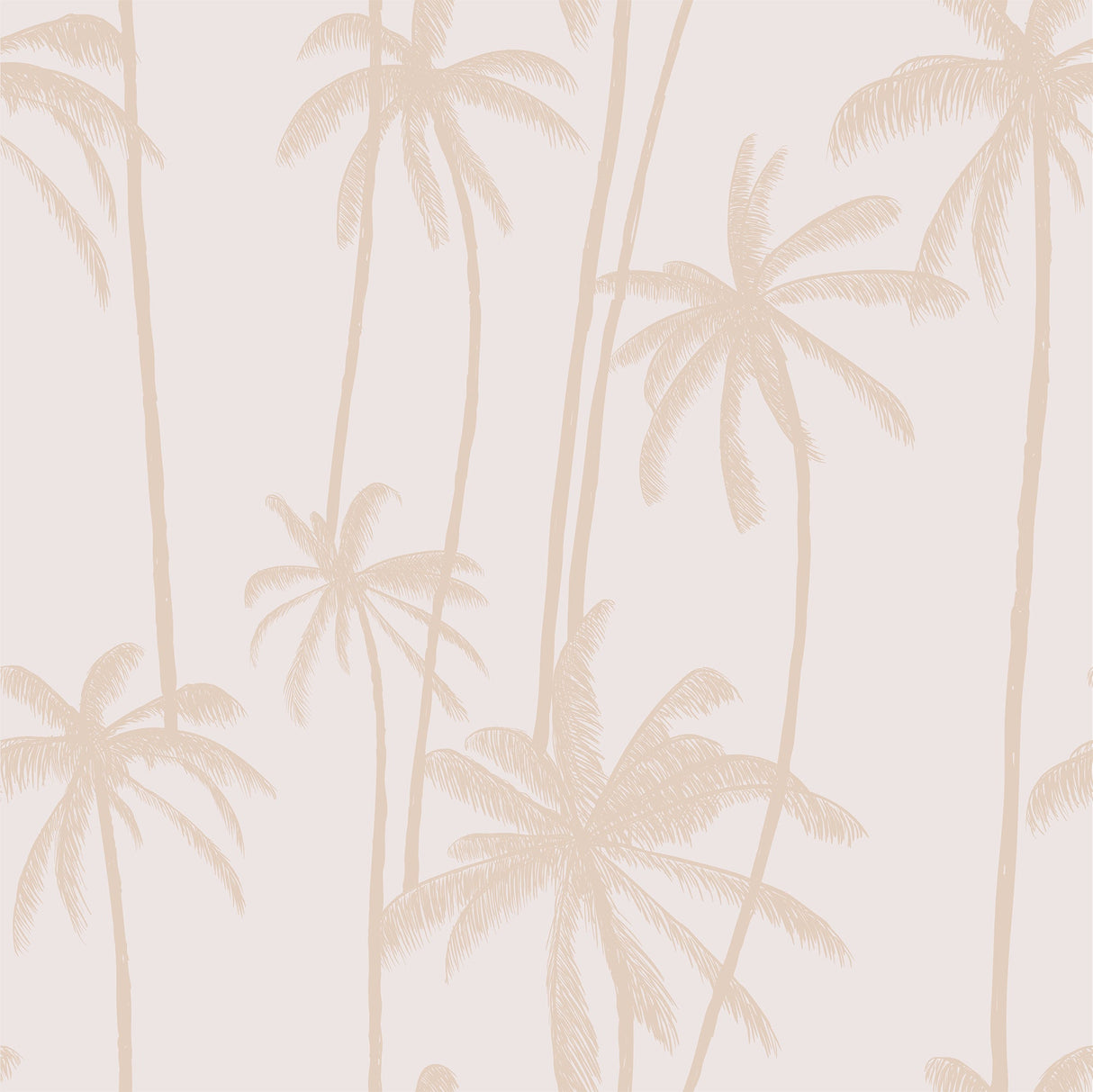 Tropical Palm Tree Wallpaper - Minimalist Coastal Paradise