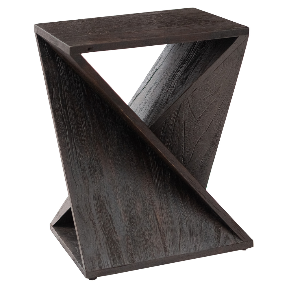 Remington Dark Teak Shower and Bath Twisted Stool