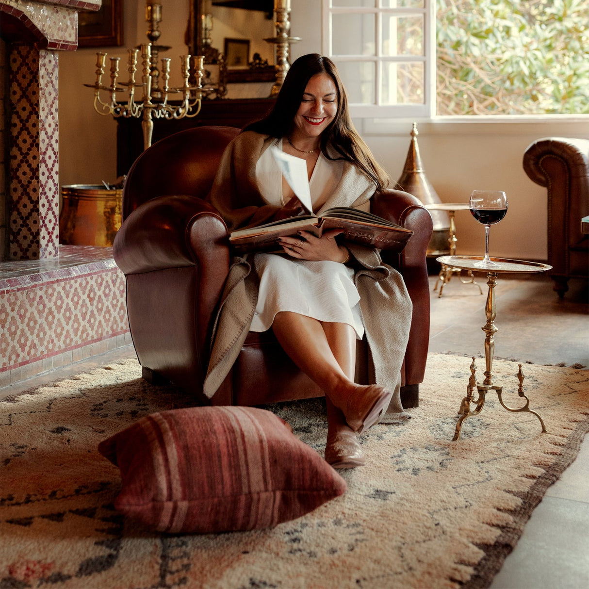 Riesi Handwoven Reversible Moroccan Pillow