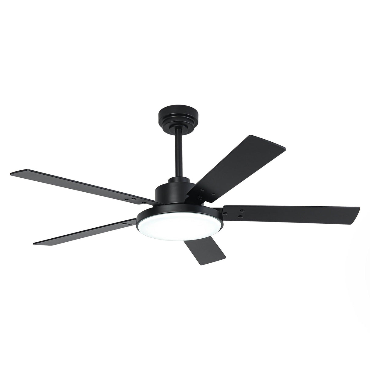 Vaczon 52 Inch 5 Blades DC Motor Modern Downrod Ceiling Fan with LED Light and Remote Control