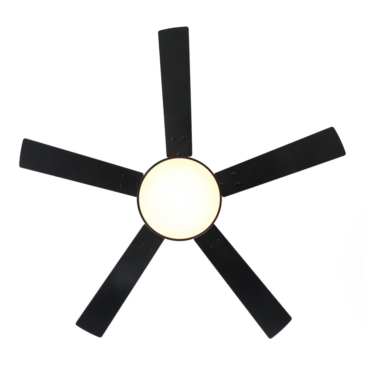 Vaczon 52 Inch 5 Blades DC Motor Modern Downrod Ceiling Fan with LED Light and Remote Control