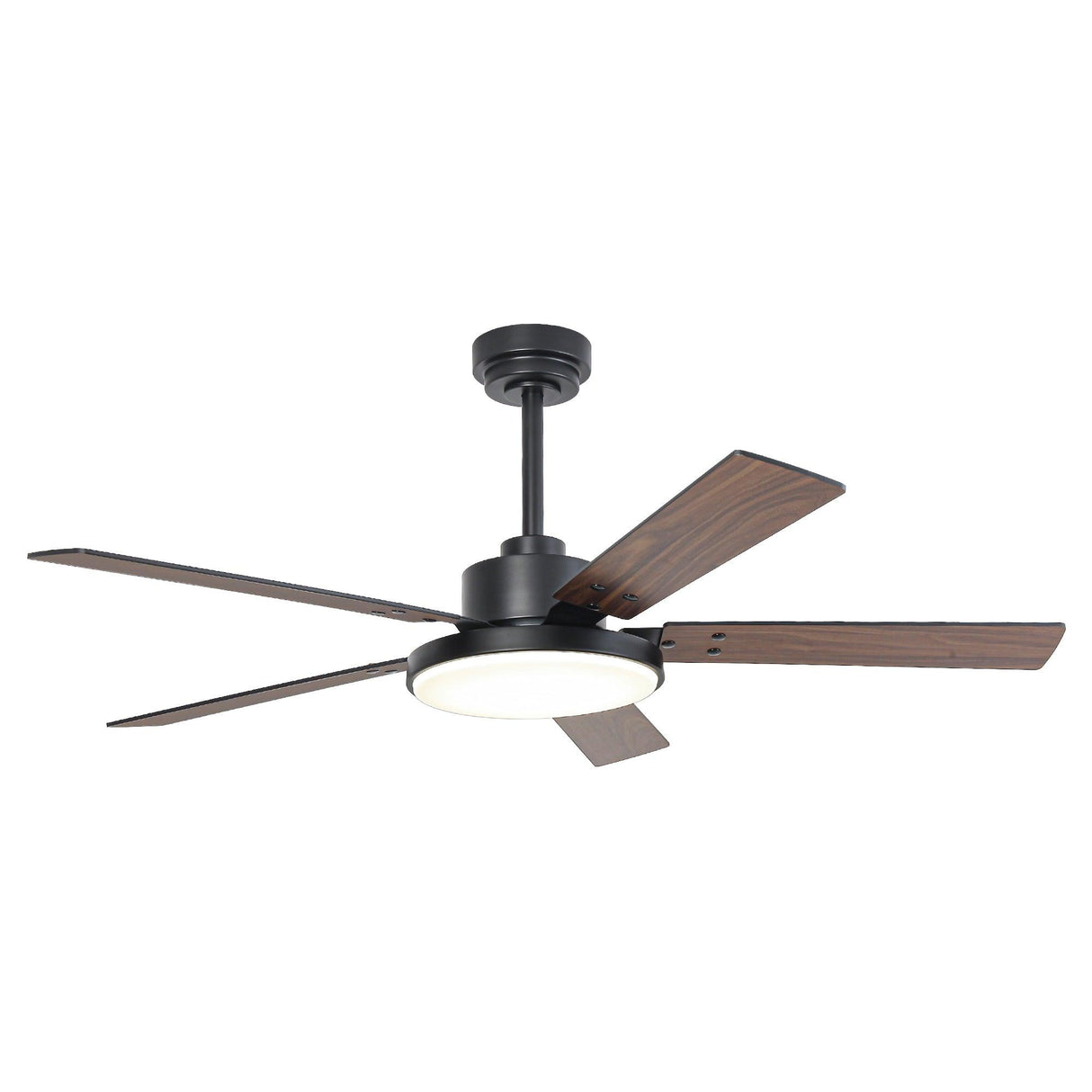 Vaczon 52 Inch 5 Blades DC Motor Modern Downrod Ceiling Fan with LED Light and Remote Control