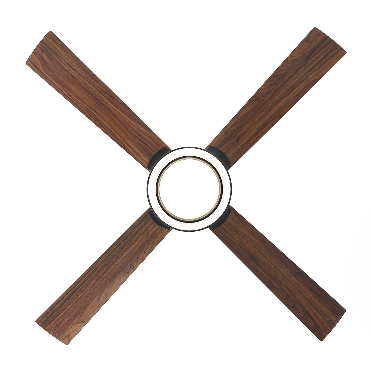 Vaczon 52 Inch 4 Blades DC Motor Modern Downrod Ceiling Fan with LED Light and Remote Control