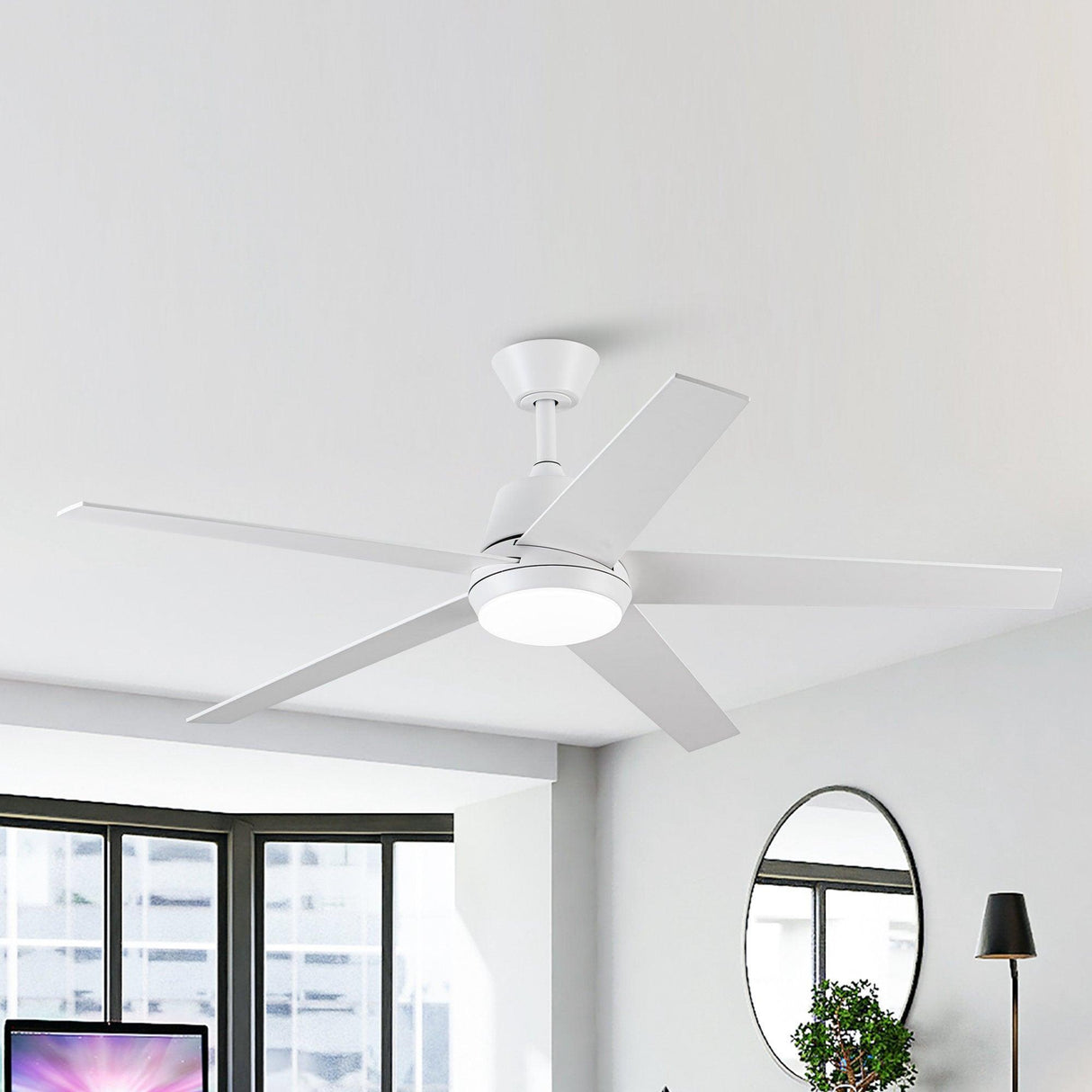 52" Vaczon 5 Blades Ceiling Fan with LED Light and Remote Control