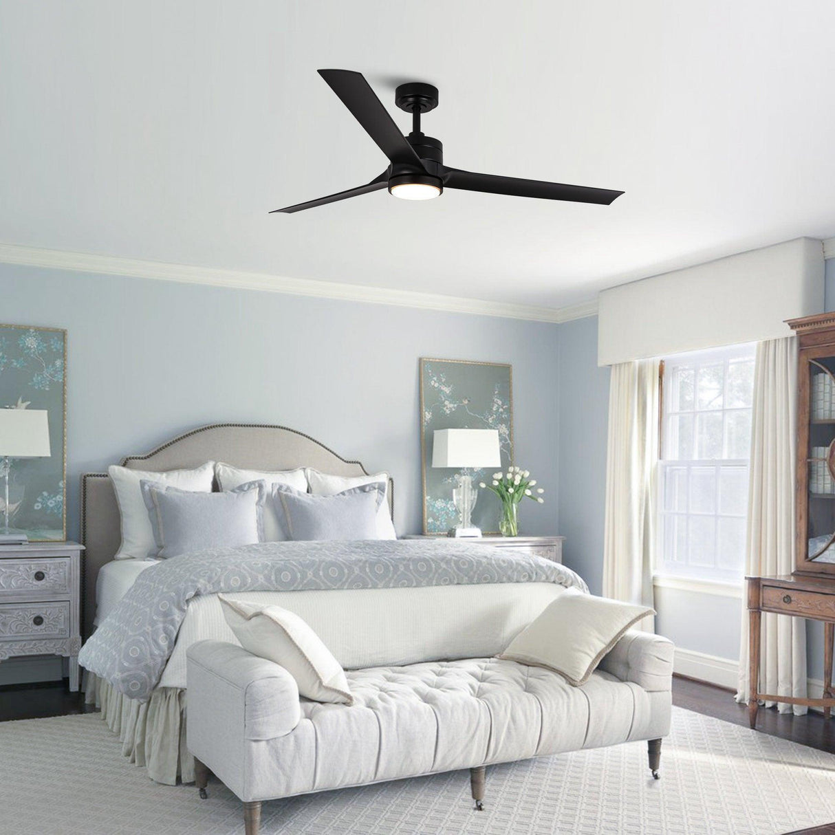 Vaczon 60" Industrial Fan with LED Lighting and Remote Control