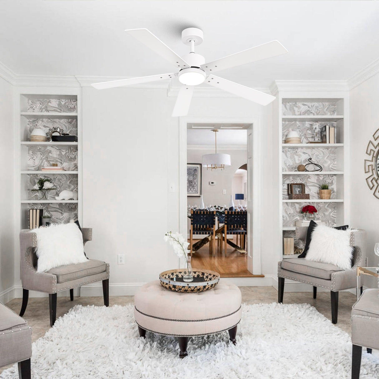 Vaczon 52" DC Motor Ceiling Fan with LED Lighting and Remote Control