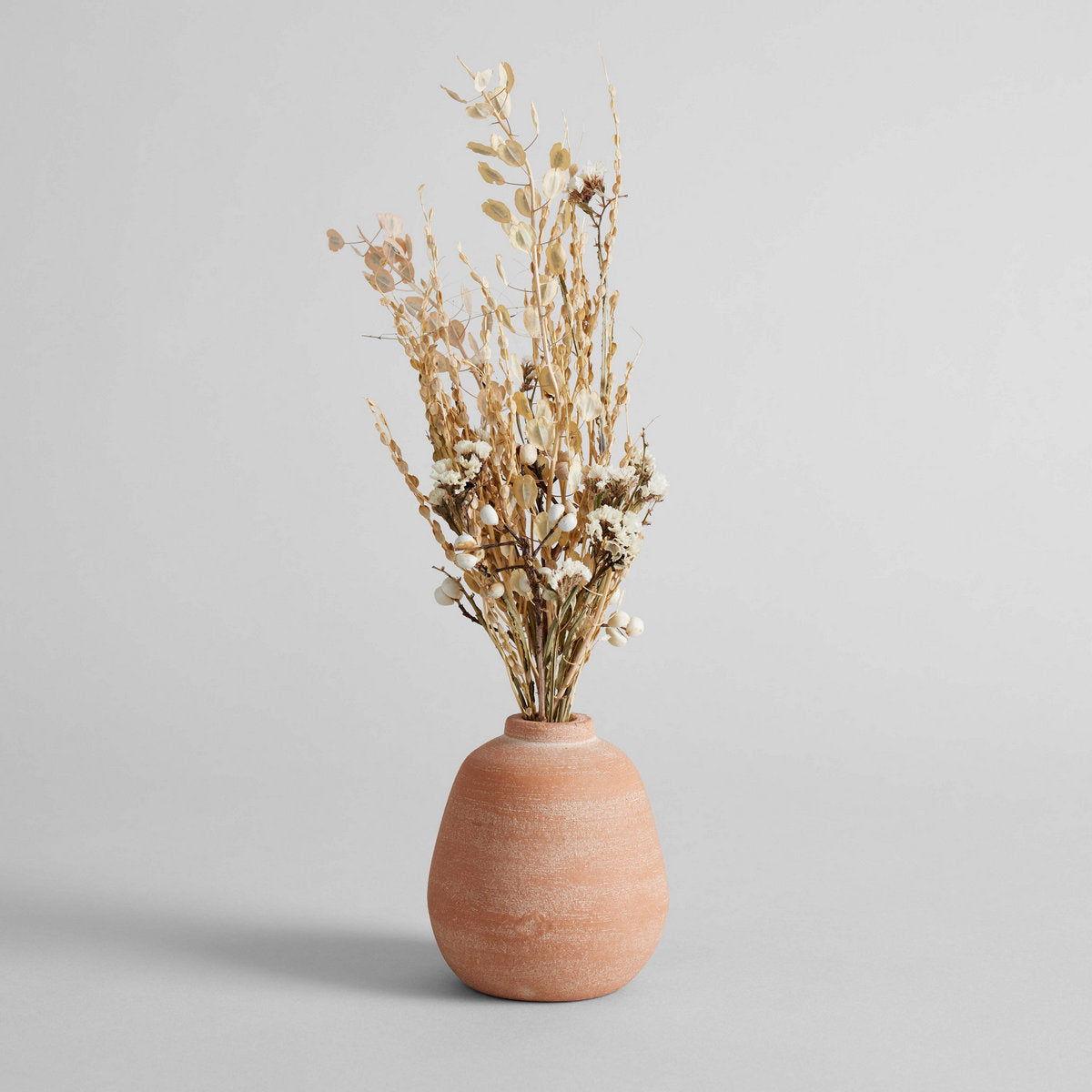 Terra Cotta Bud Vase, Whitewash