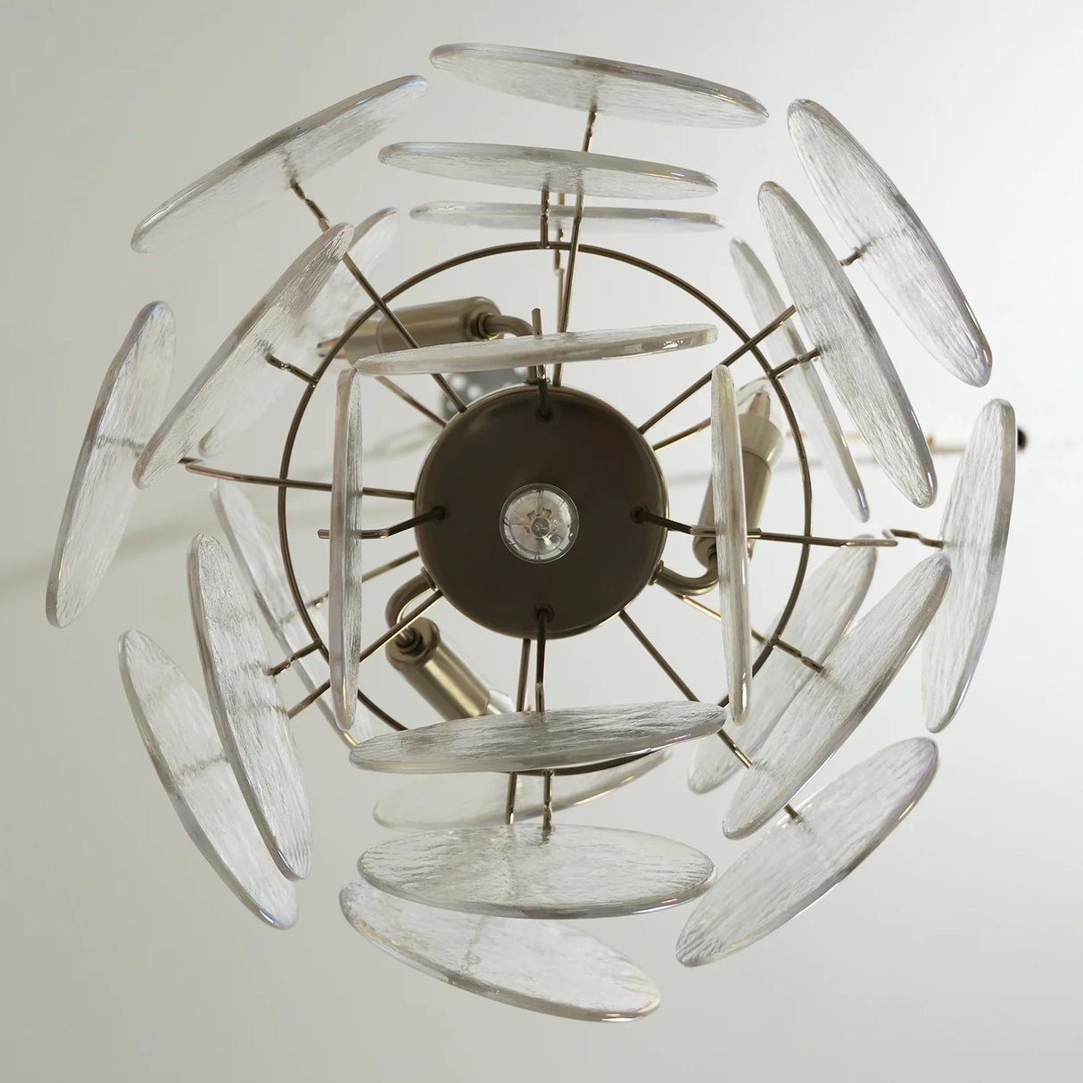 Vintage Murano Iridescent Glass Chandelier