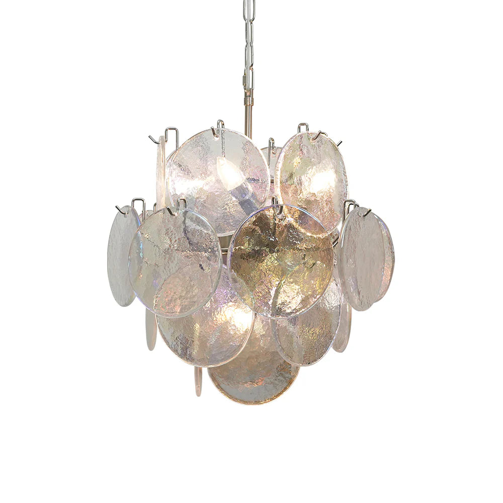 Vintage Murano Iridescent Glass Chandelier