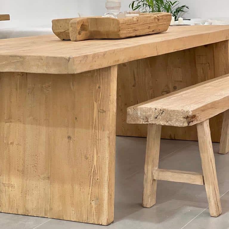 Vintage Elm Dining Table