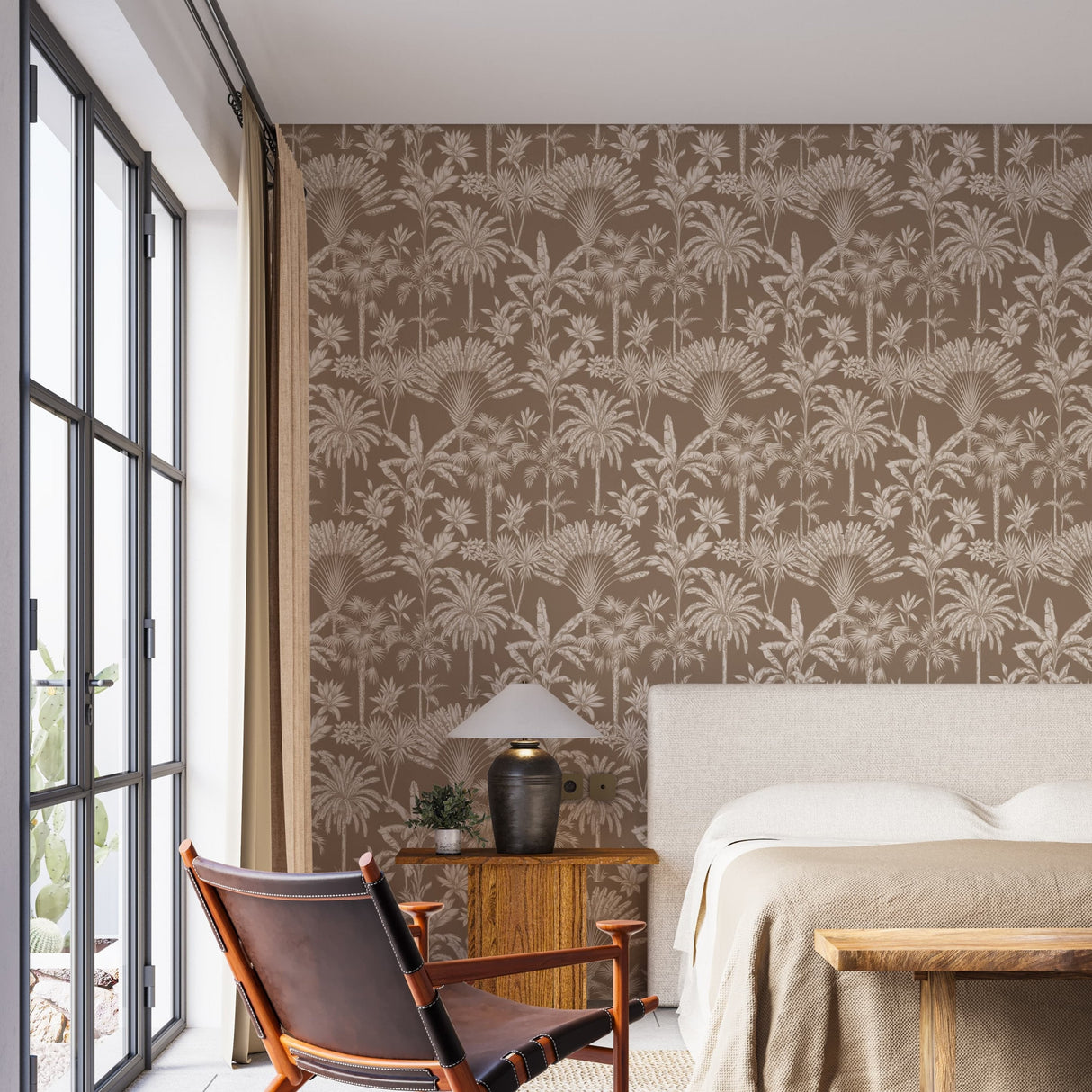 Tropical Foliage Wallpaper Vintage Tropical Palm Wallpaper