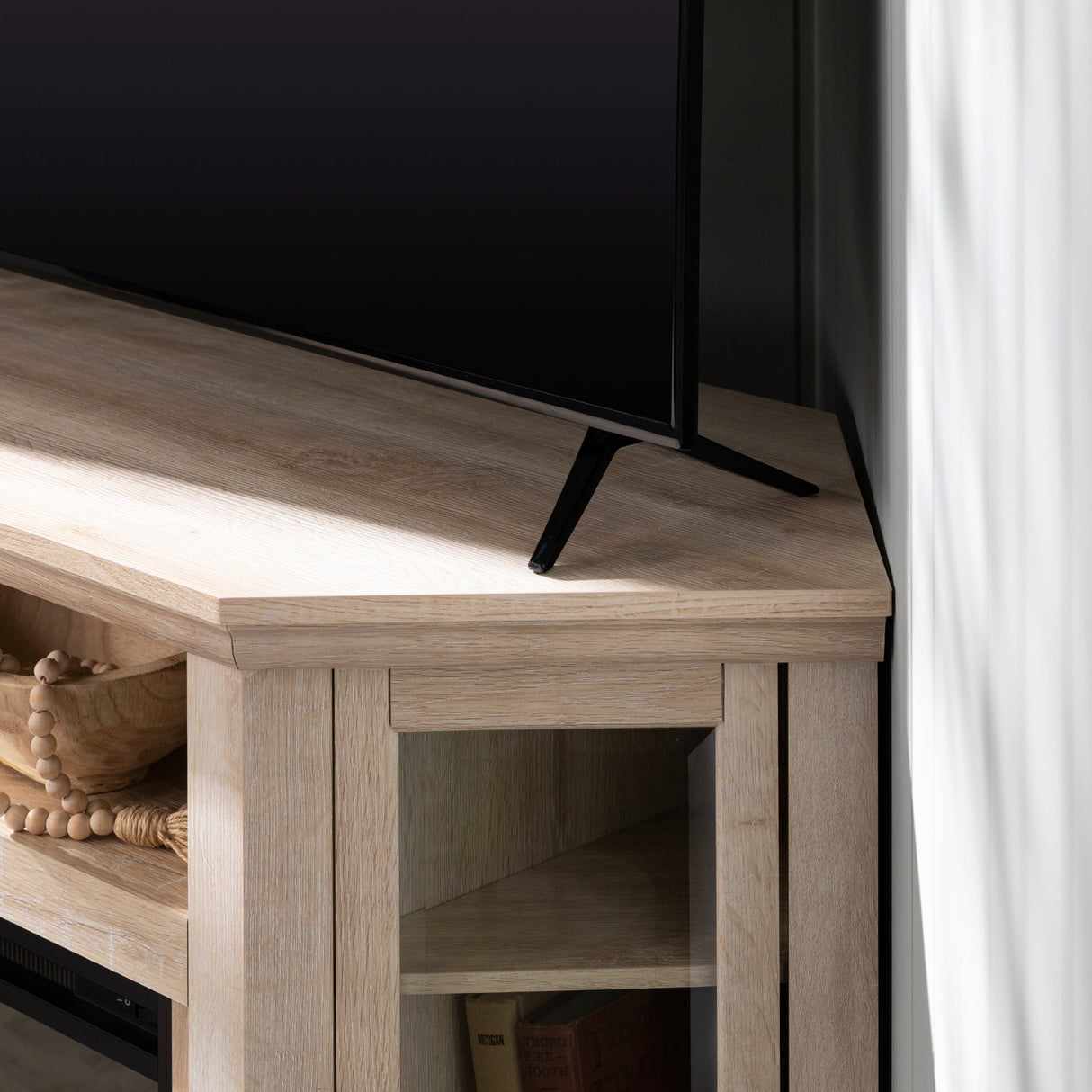 Barn 48" Wood Corner Fireplace TV Stand