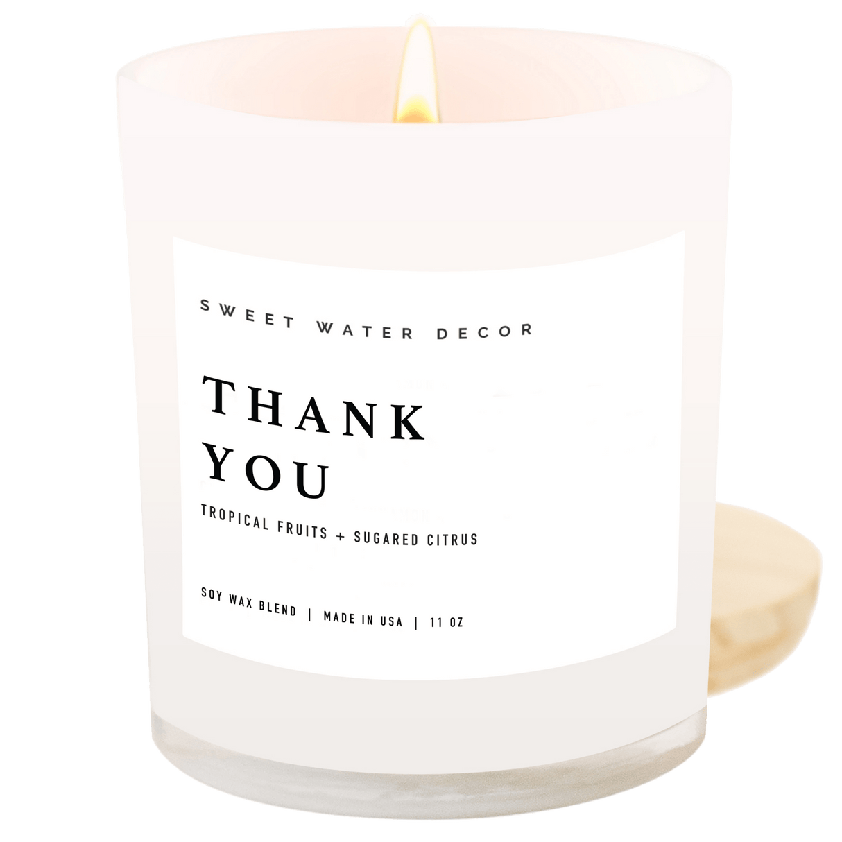 Thank You! Soy Candle - White Jar - 11 oz (Island Air)