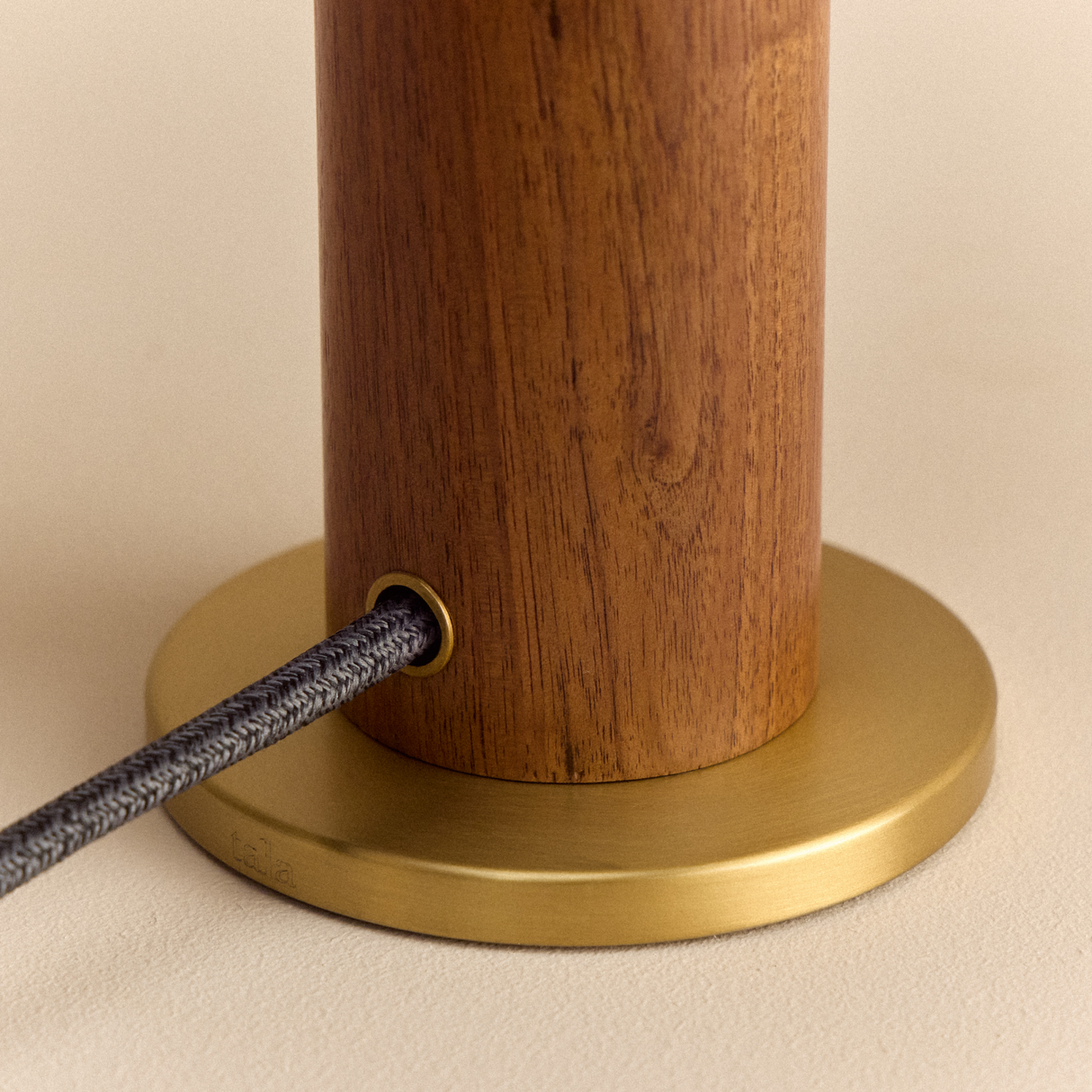 Knuckle Table Lamp in Walnut + Noma