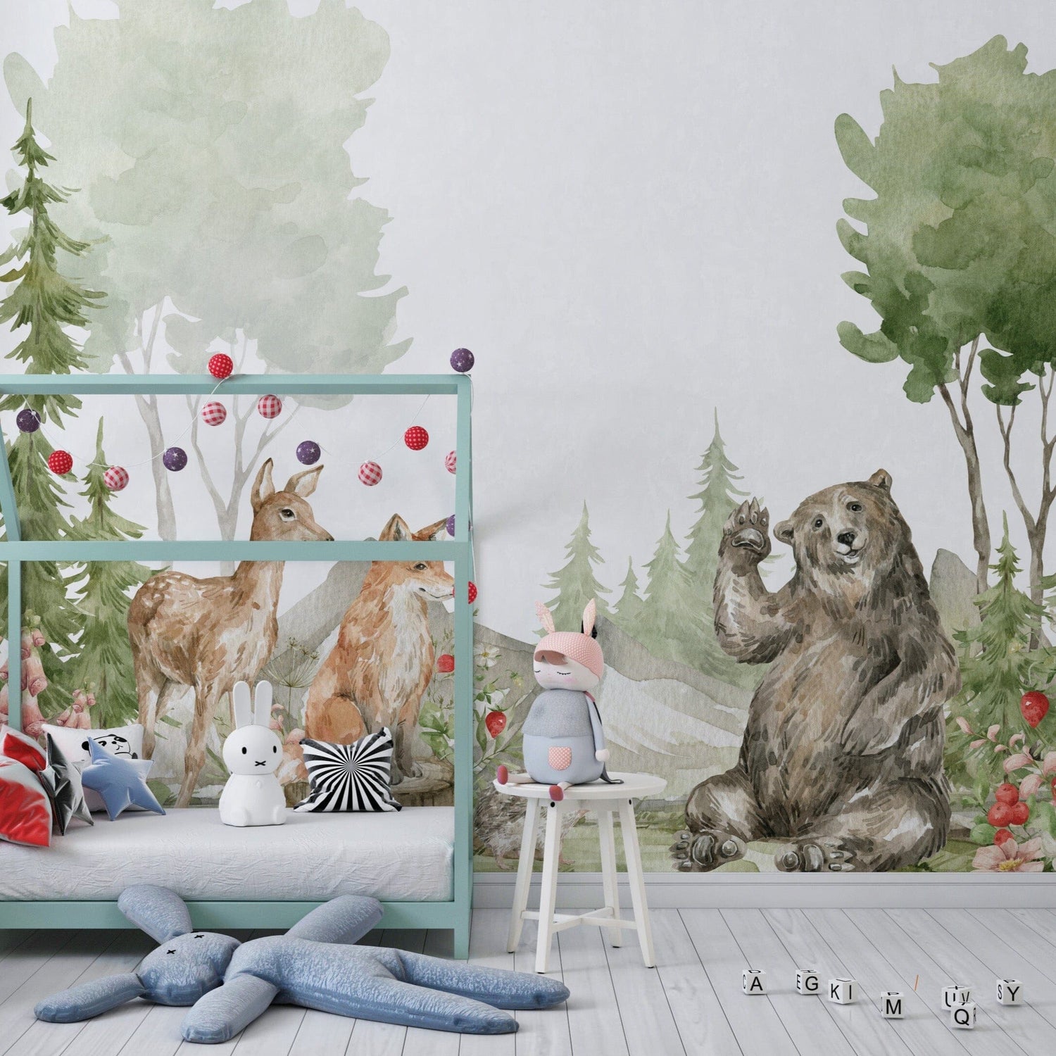 Baby Deer Woodland Nursery Wallpaper
