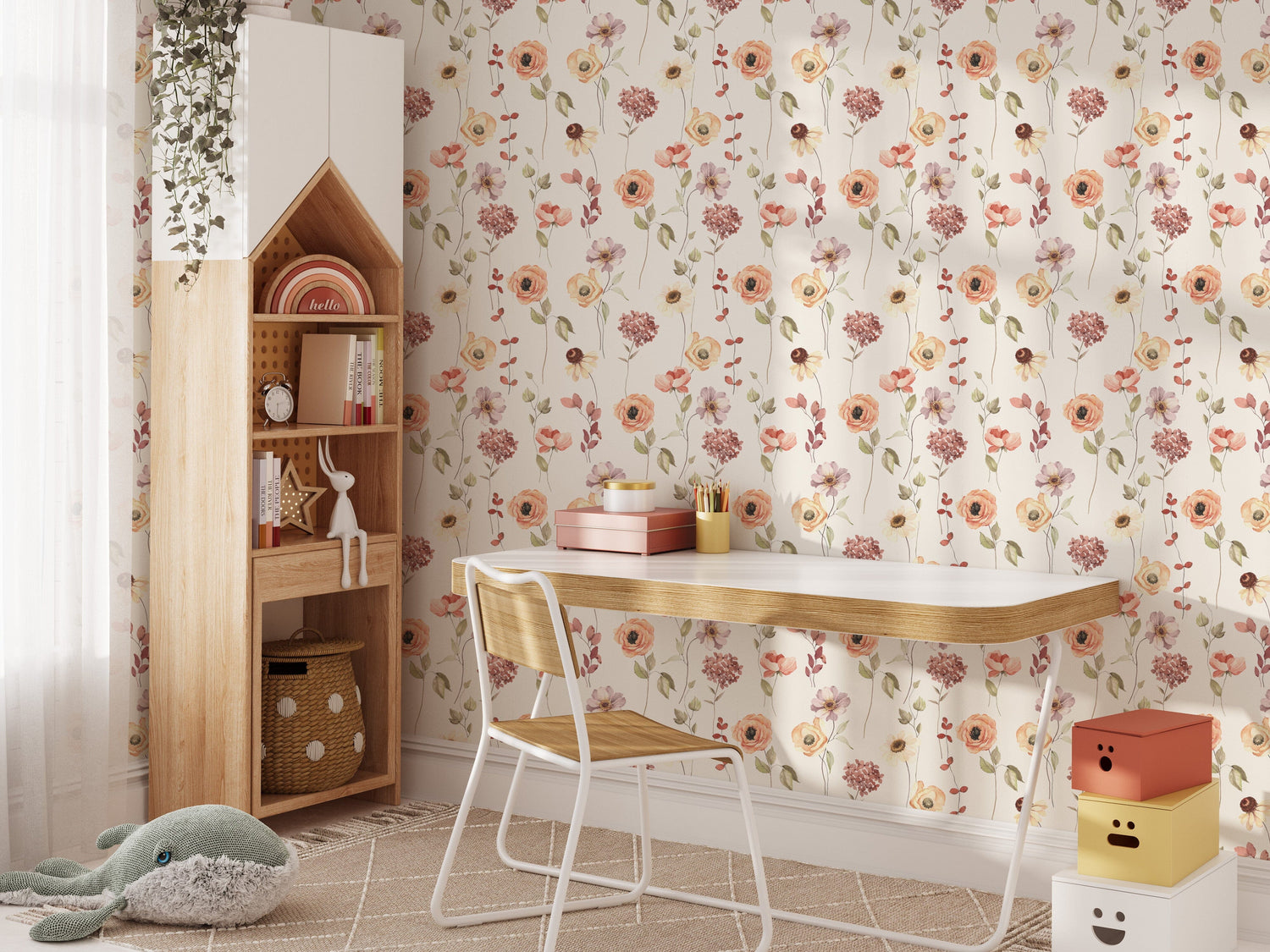 Avery Wallpaper Peel and Stick - Floral Watercolor Wallpaper