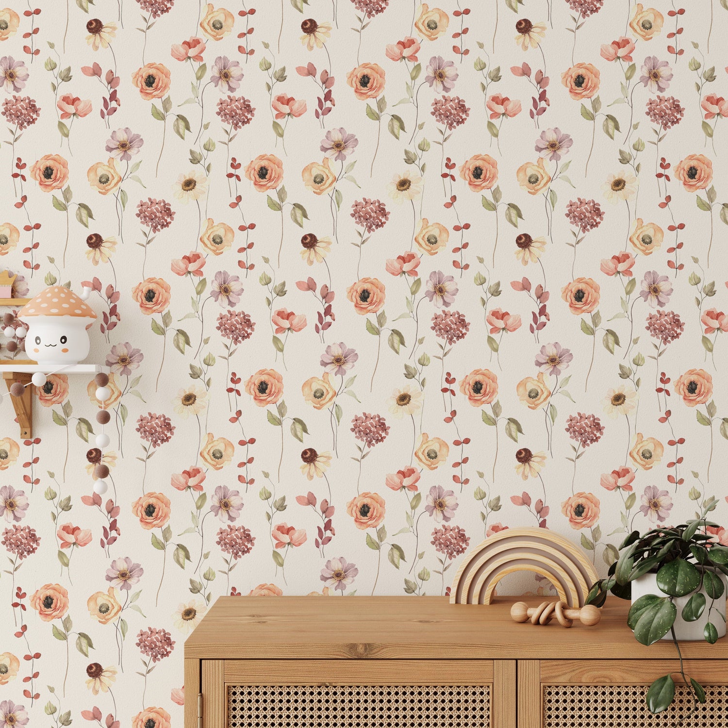 Avery Wallpaper Peel and Stick - Floral Watercolor Wallpaper