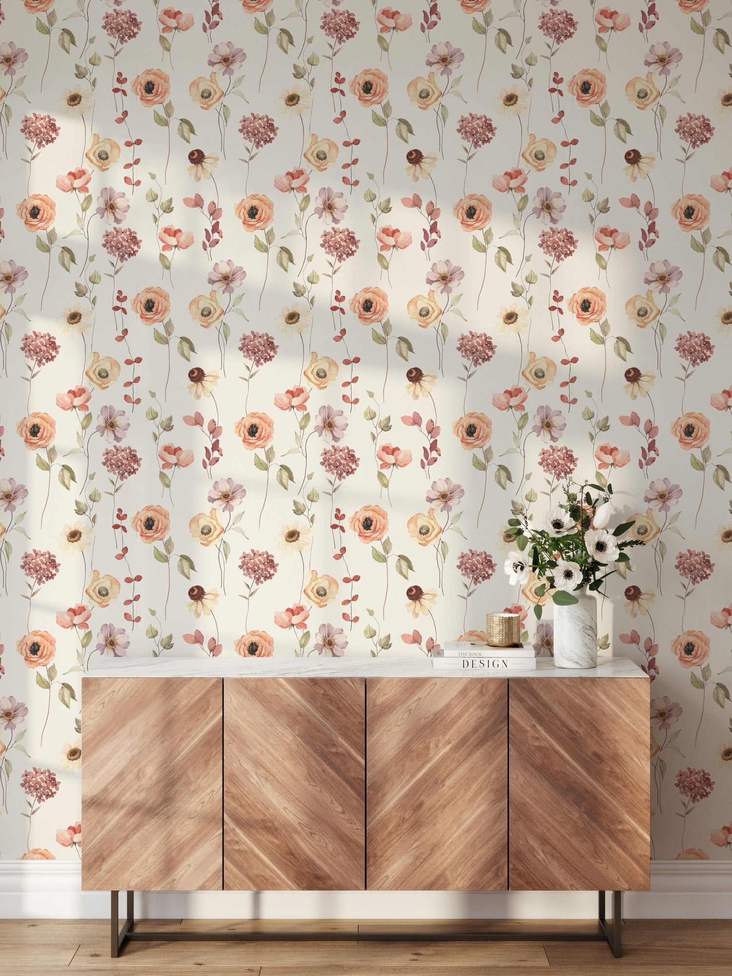 Avery Wallpaper Peel and Stick - Floral Watercolor Wallpaper