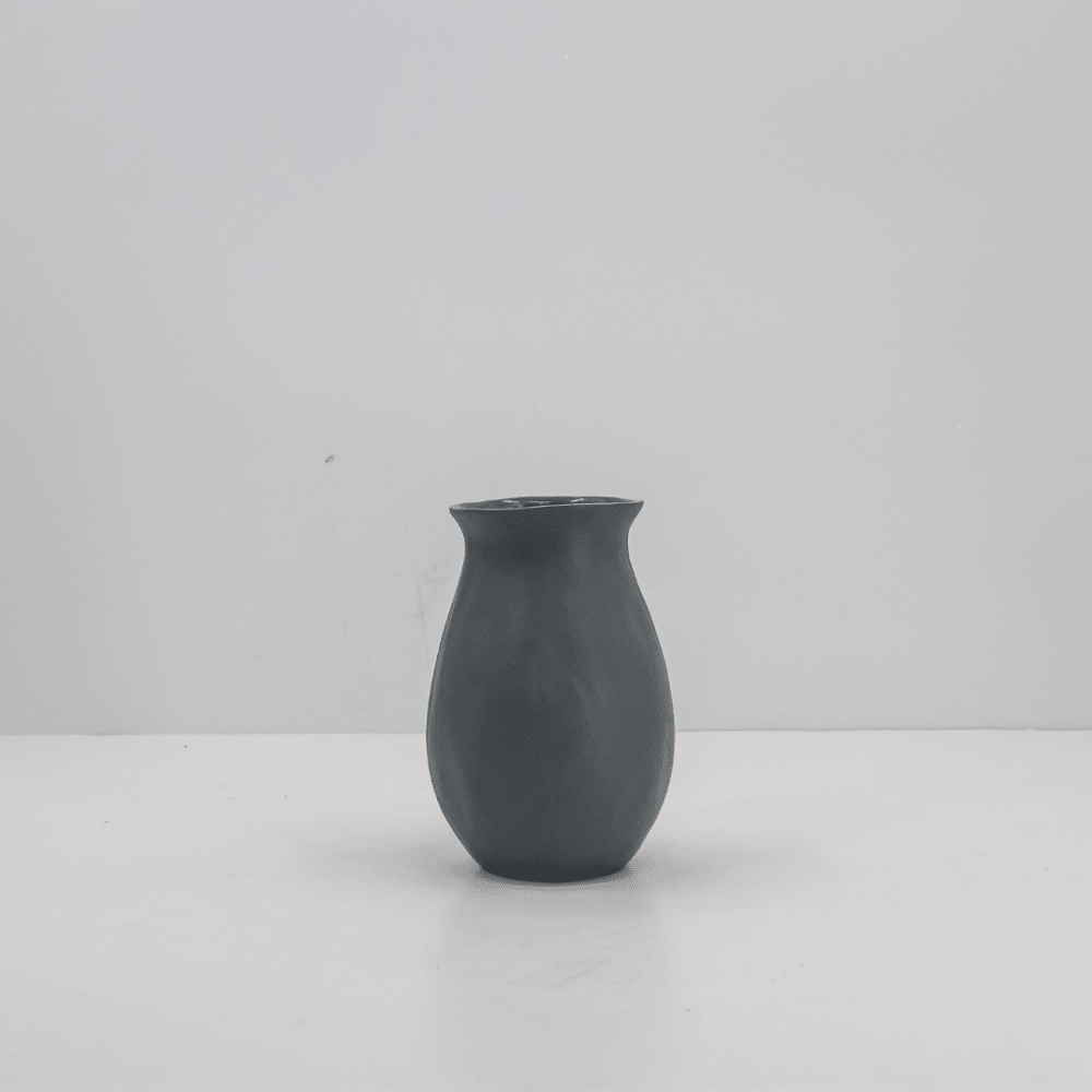 Warm Grey Aluminum Vase