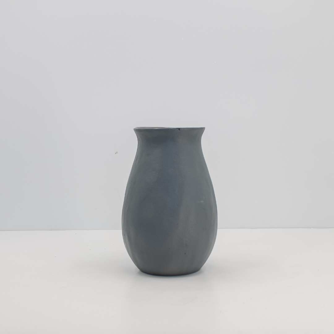 Warm Grey Aluminum Vase