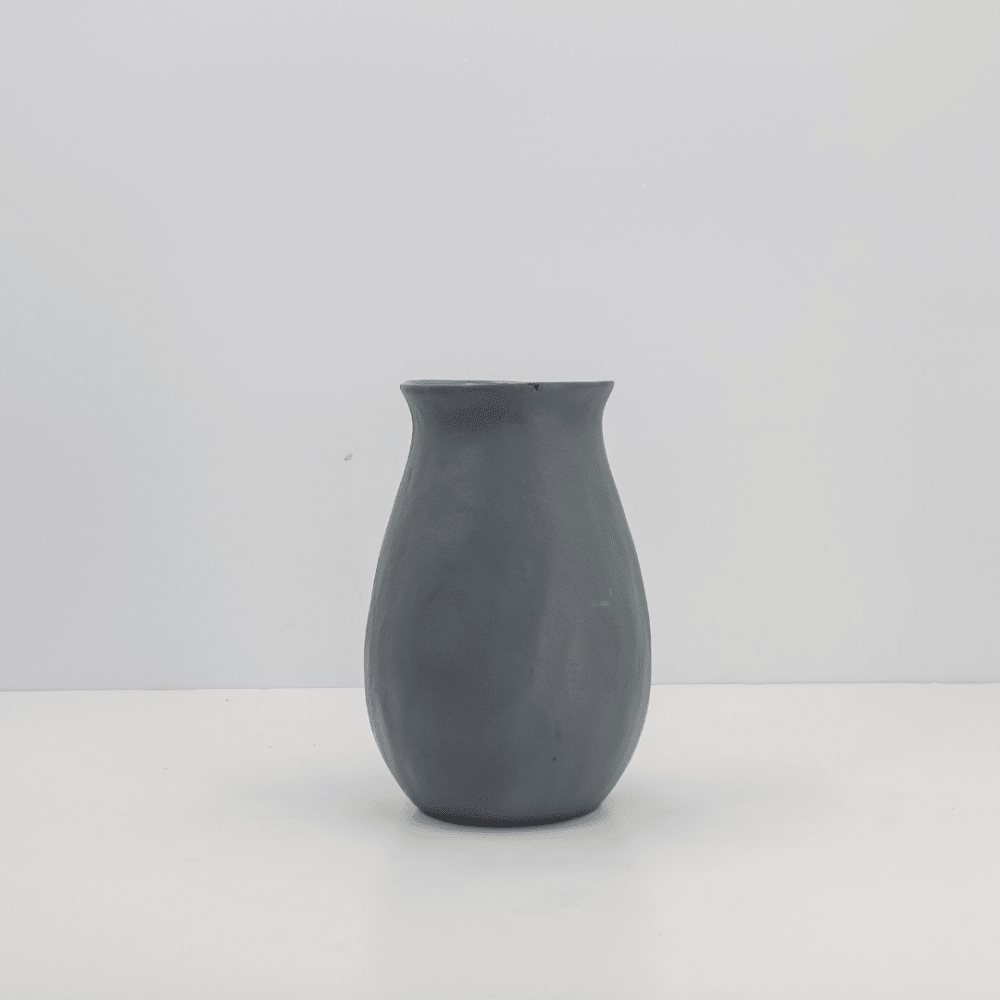 Warm Grey Aluminum Vase