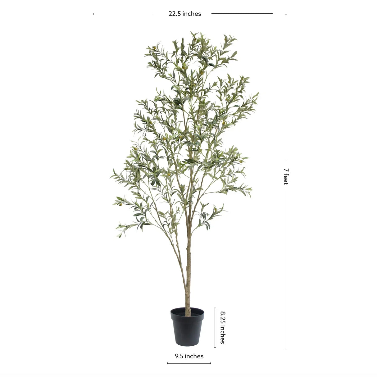 7' Artificial Wispy Olive Tree