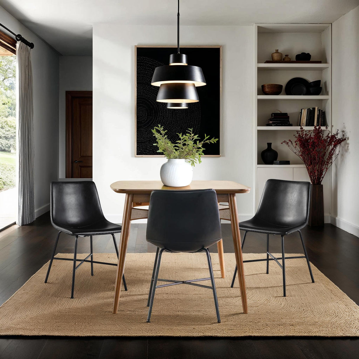 Xuma Urban Industrial Faux Leather Seating Collection (Dining Chair or Counter Stool), Set of 2