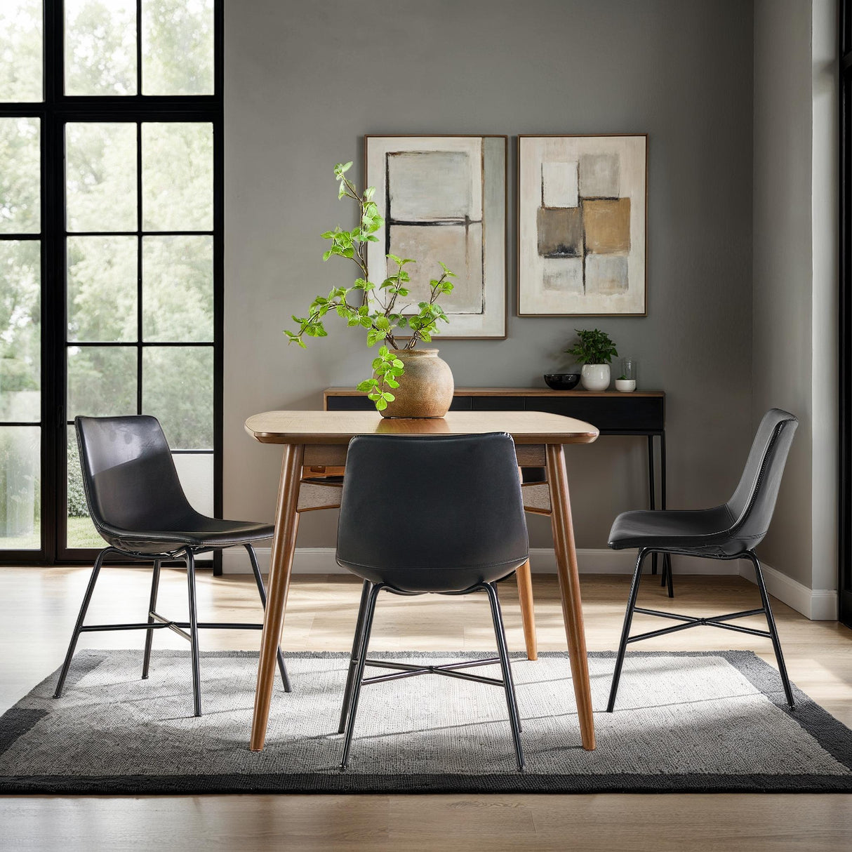 Xuma Urban Industrial Faux Leather Seating Collection (Dining Chair or Counter Stool), Set of 2