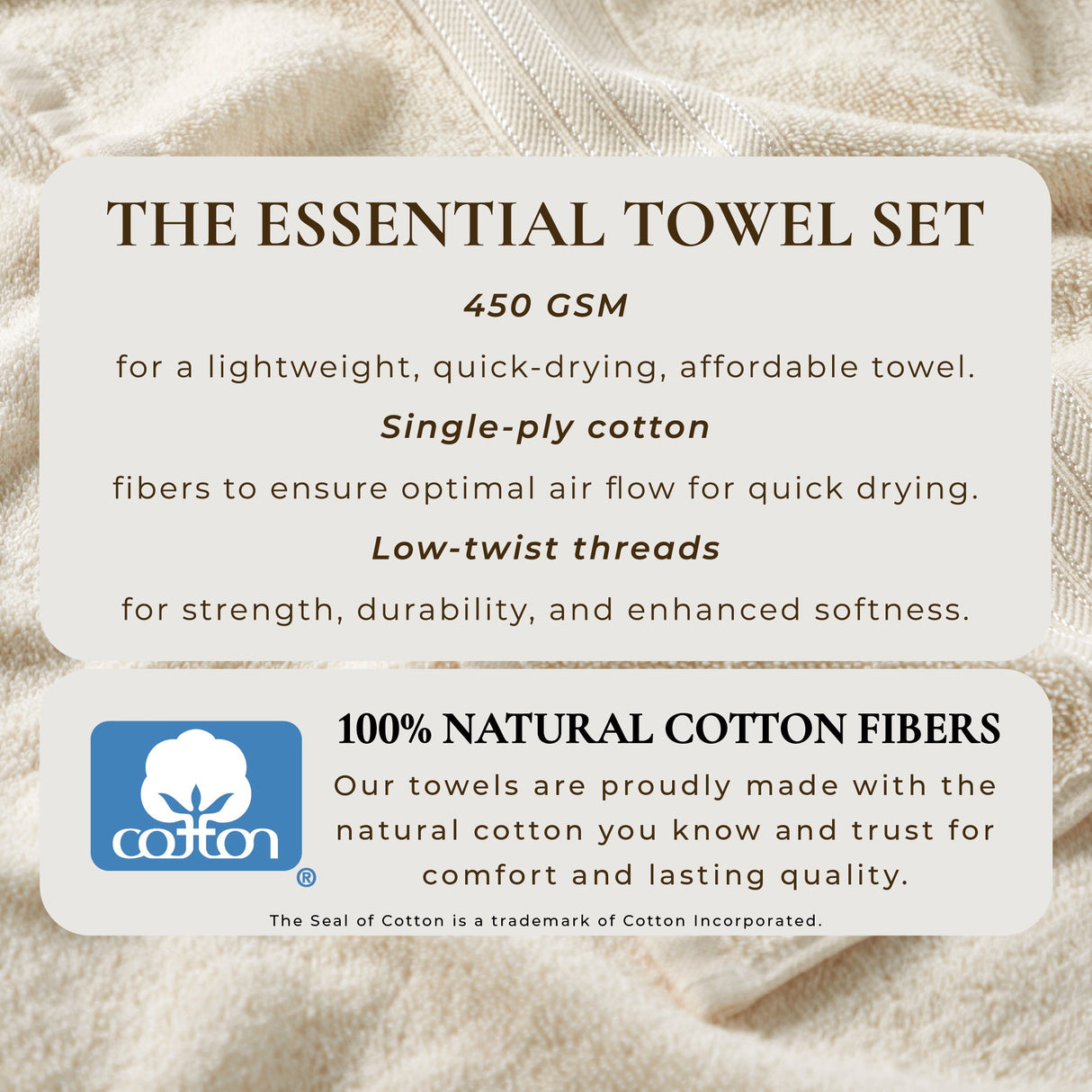 Cotton Terry Bath Towel Set - Cooper Collection
