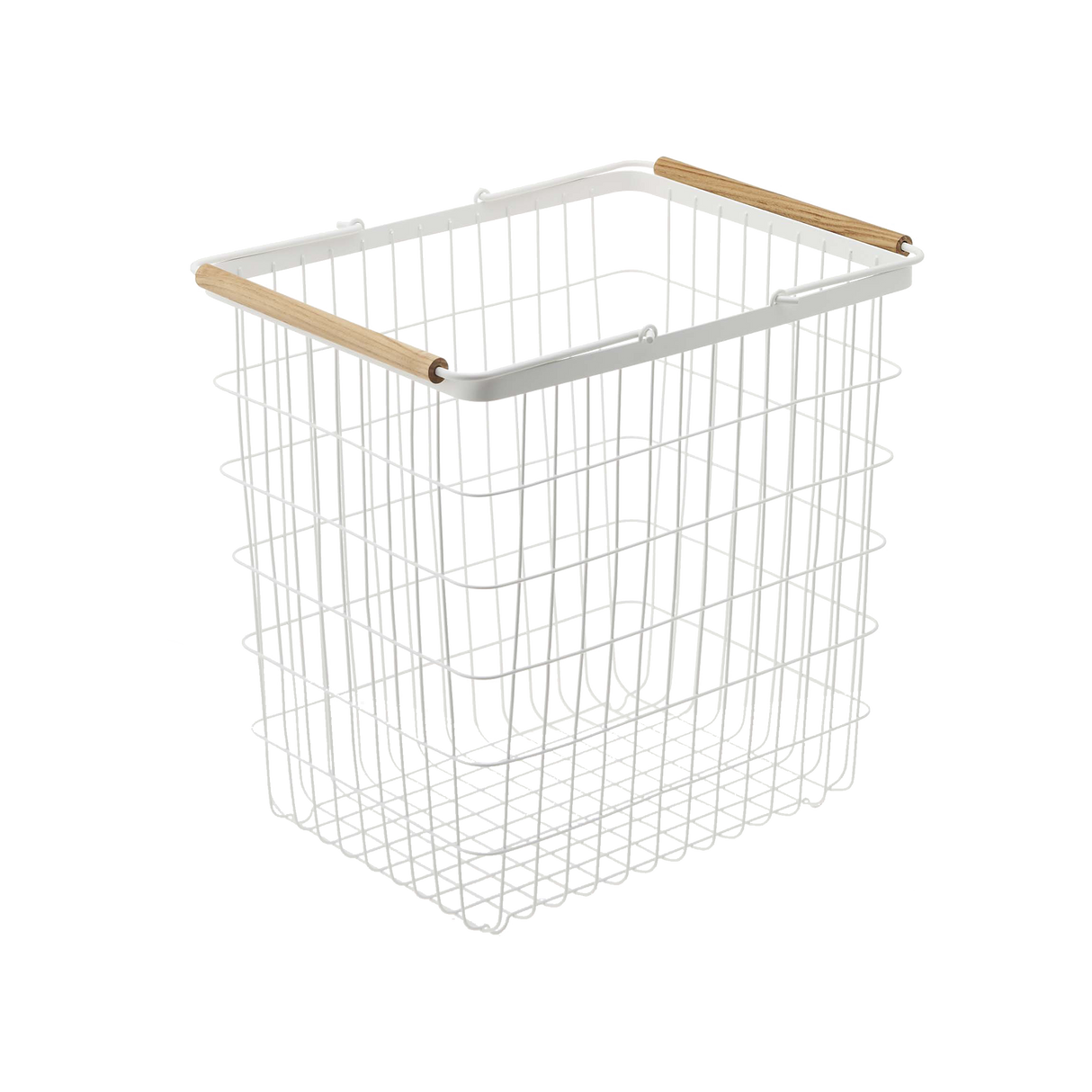 Wire Basket - Two Sizes - Steel + Wood