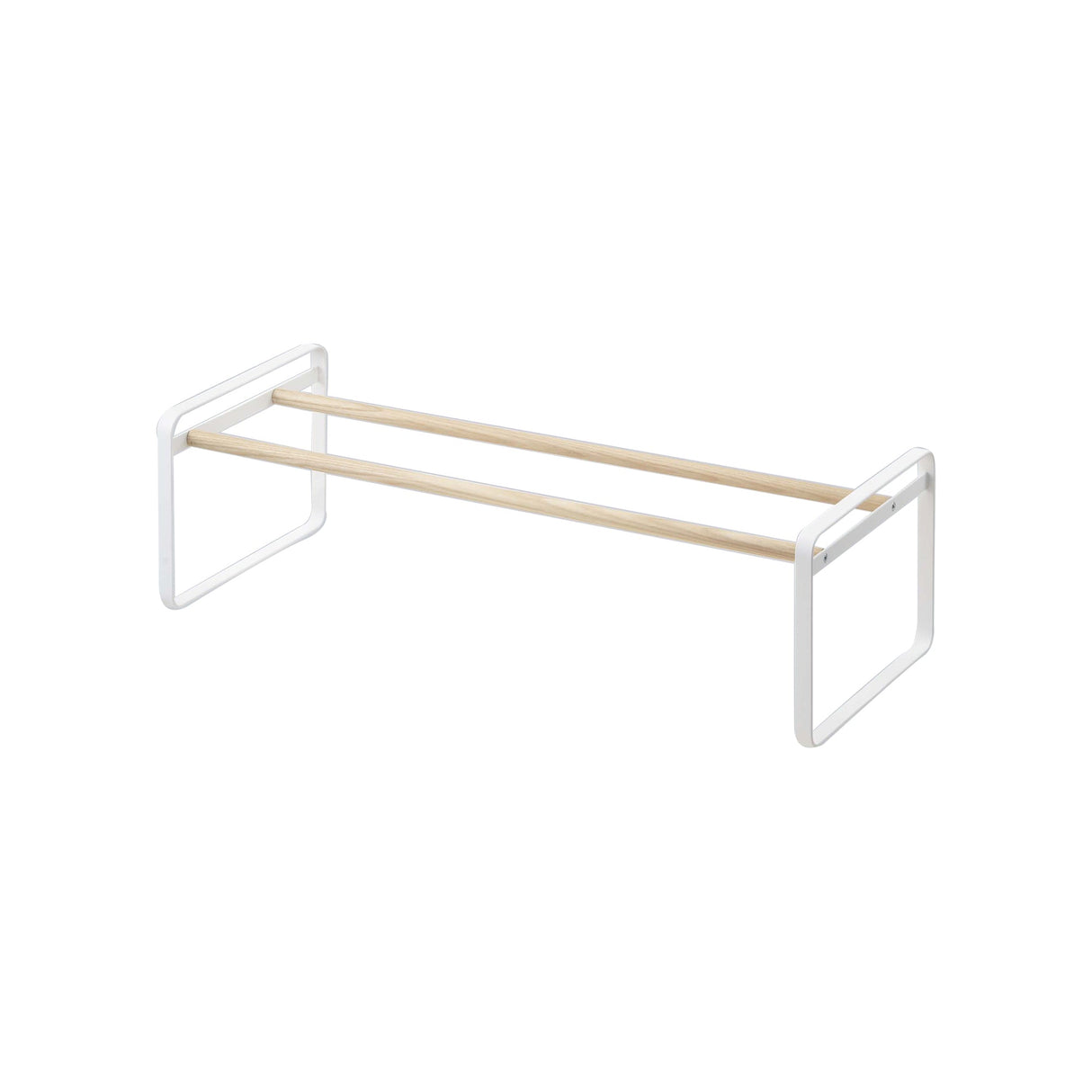 Stackable Shoe Rack (7" H) - Steel + Wood