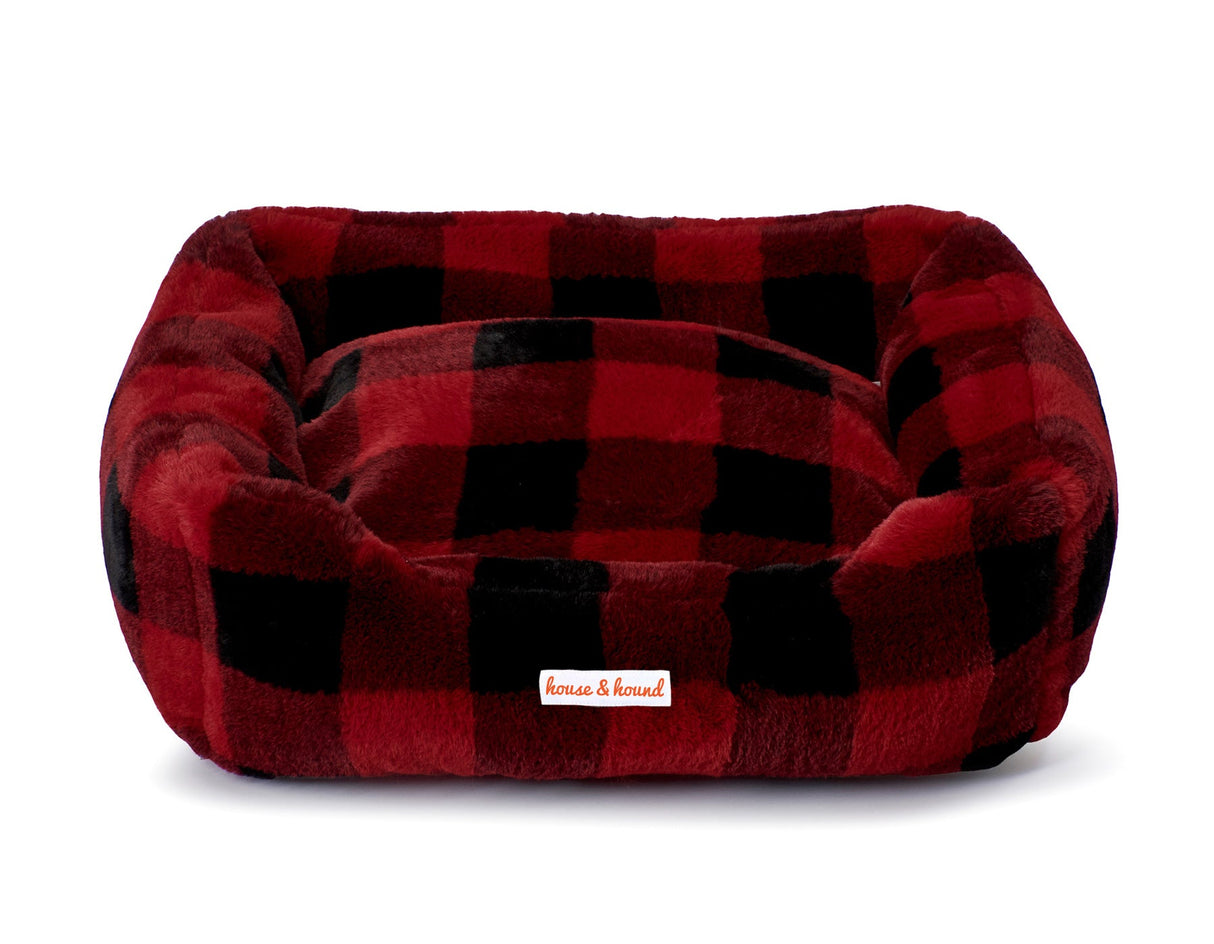 Mink Relaxer Bed - Red & Black